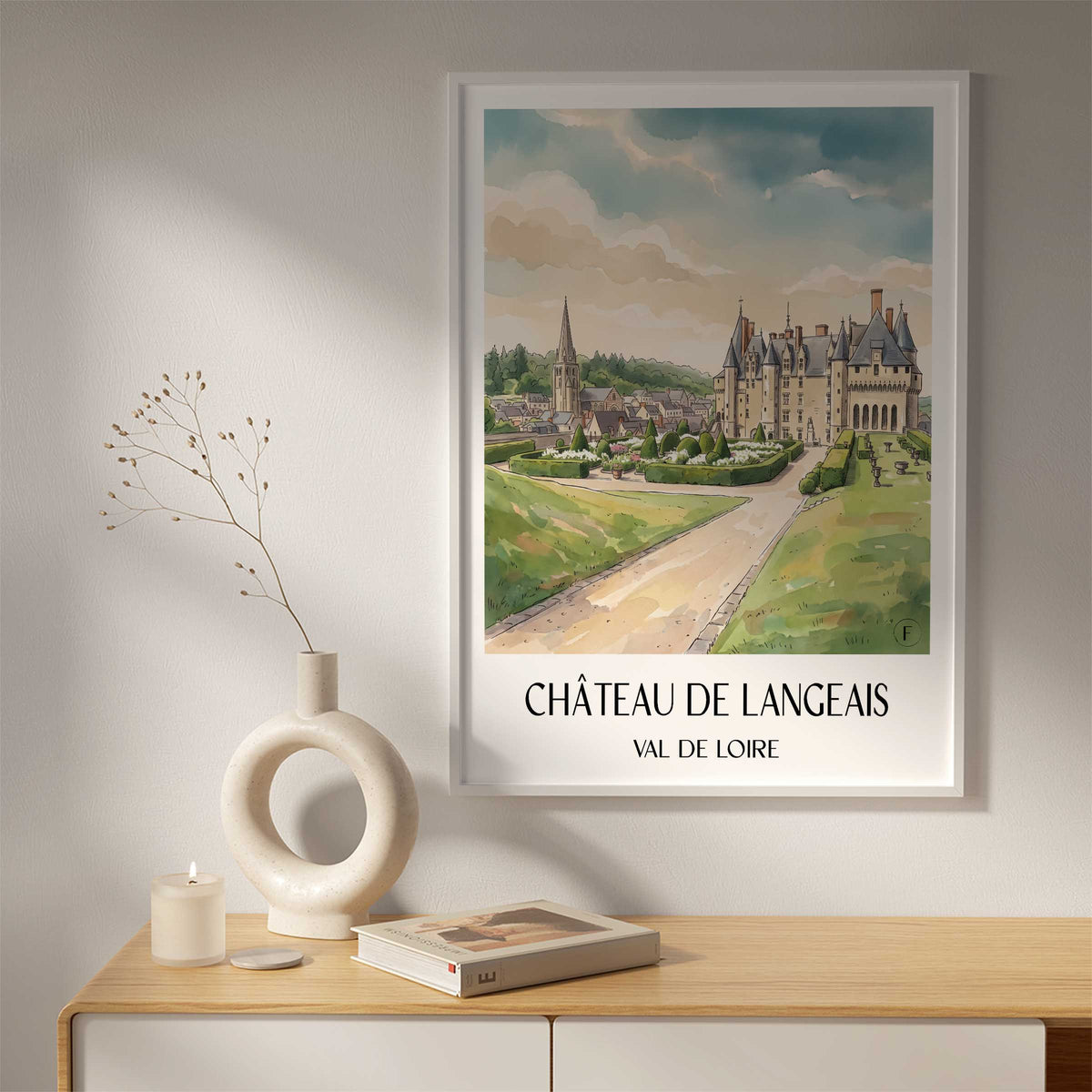 château-de-langeais-val-de-loire-frankreich-poster-aquarell