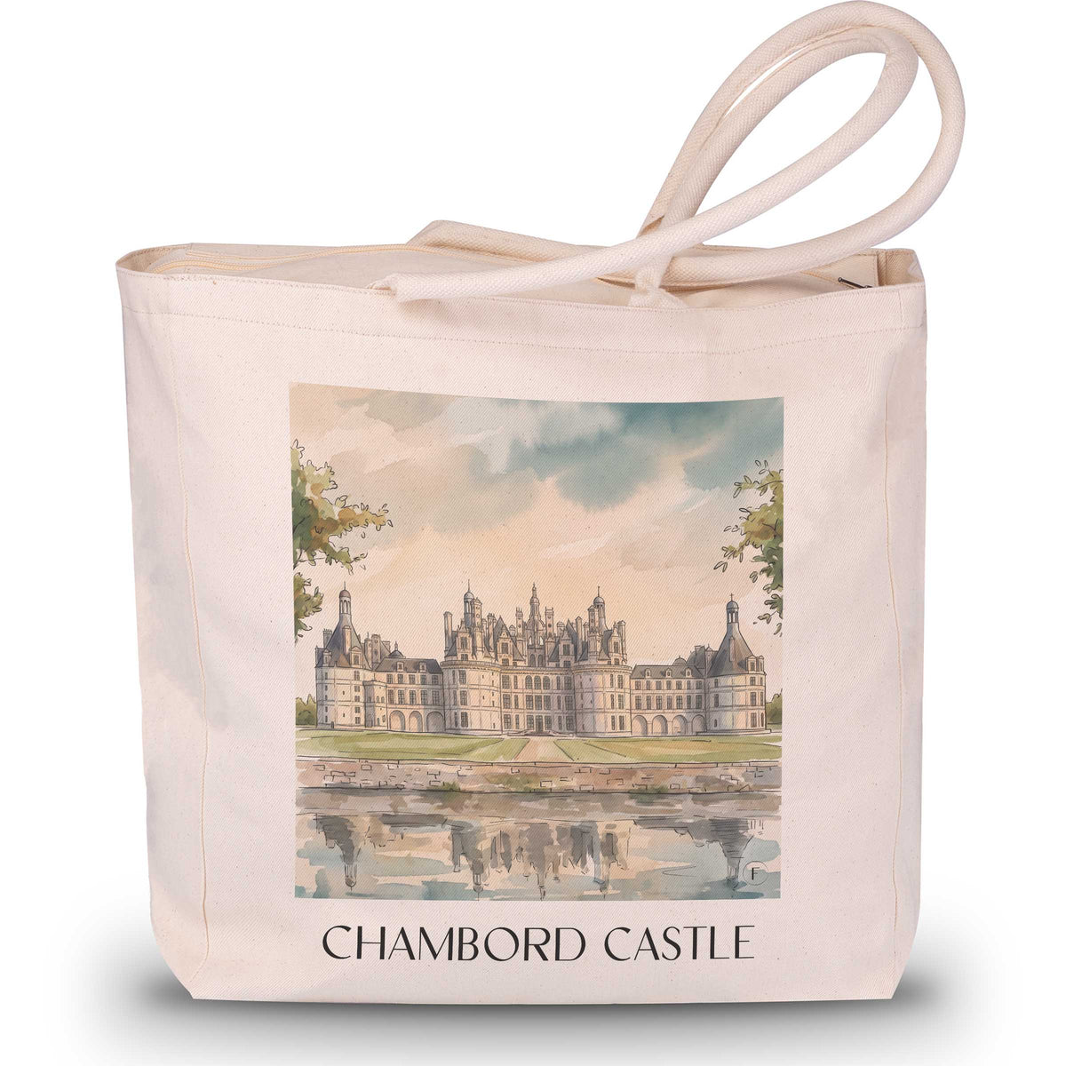 Château de Chambord Shopping Tasche - Val de Loire - Frankreich Tote Bag - Einkaufstasche im Aquarell Stil