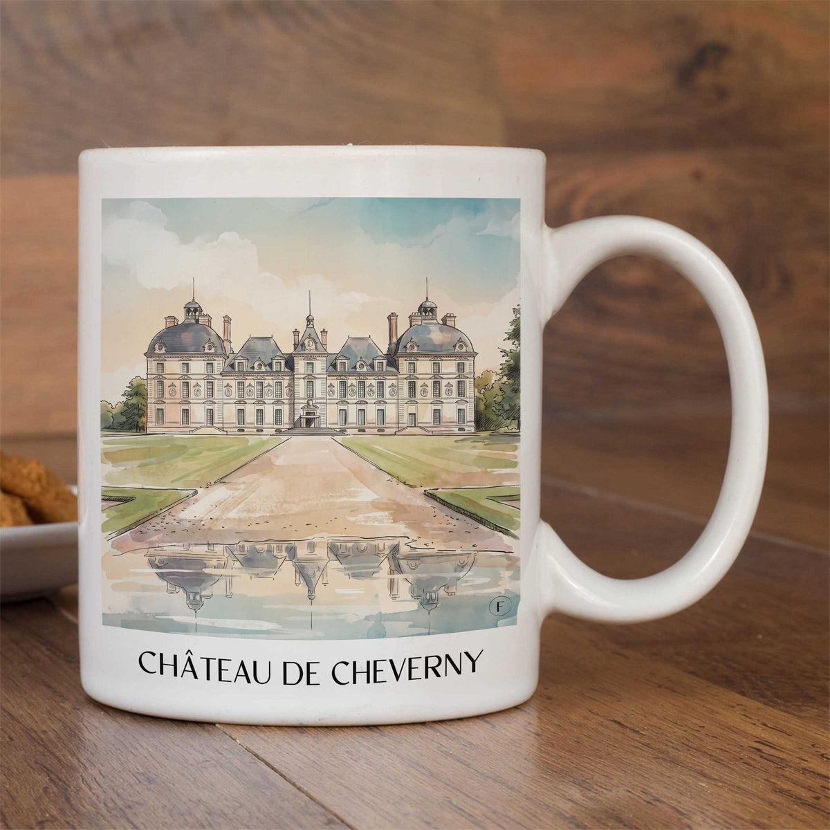 château-de-cheverny-val-de-loire-frankreich-kaffeebecher-aquarell