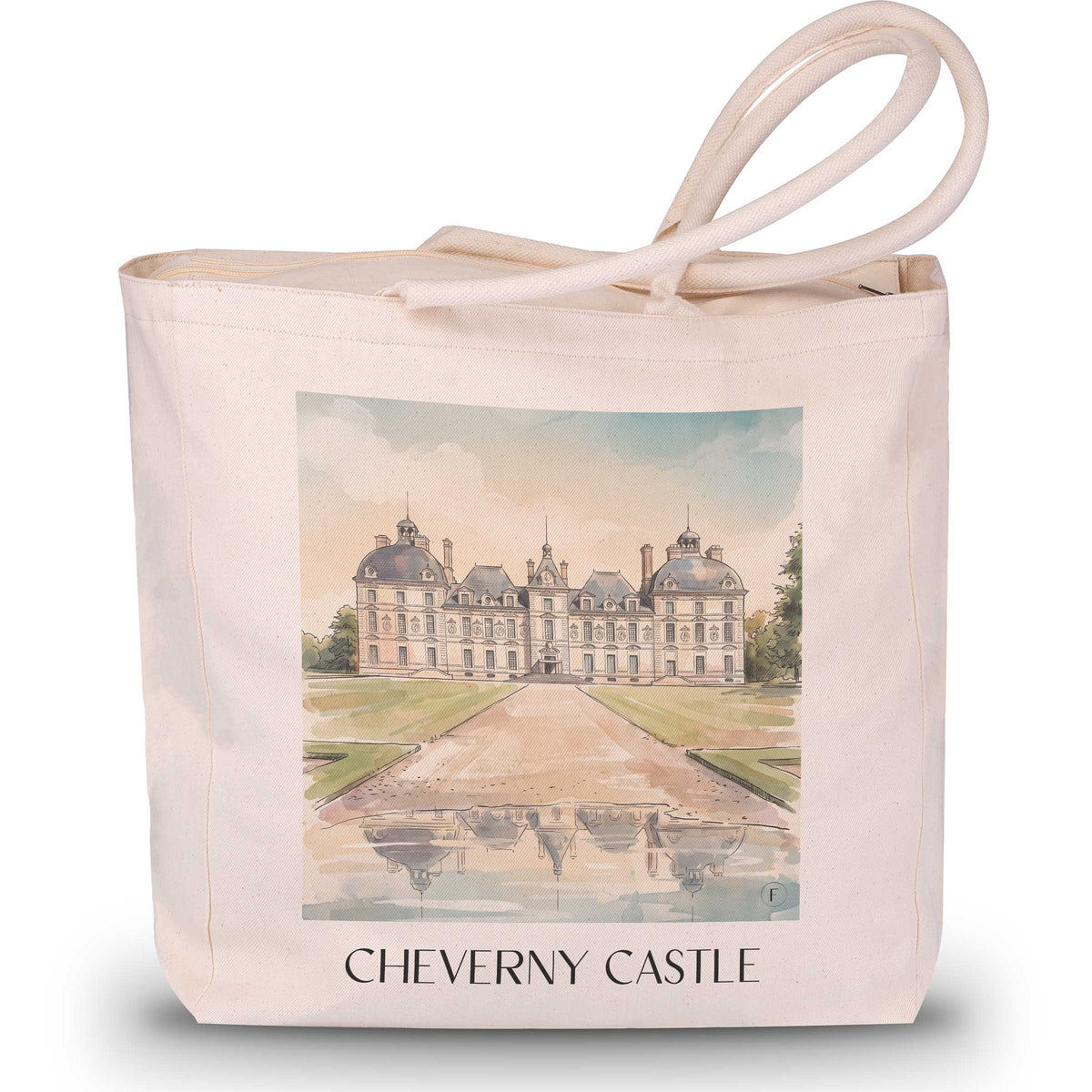 Château de Cheverny Shopping Tasche - Val de Loire - Frankreich Tote Bag - Einkaufstasche im Aquarell Stil
