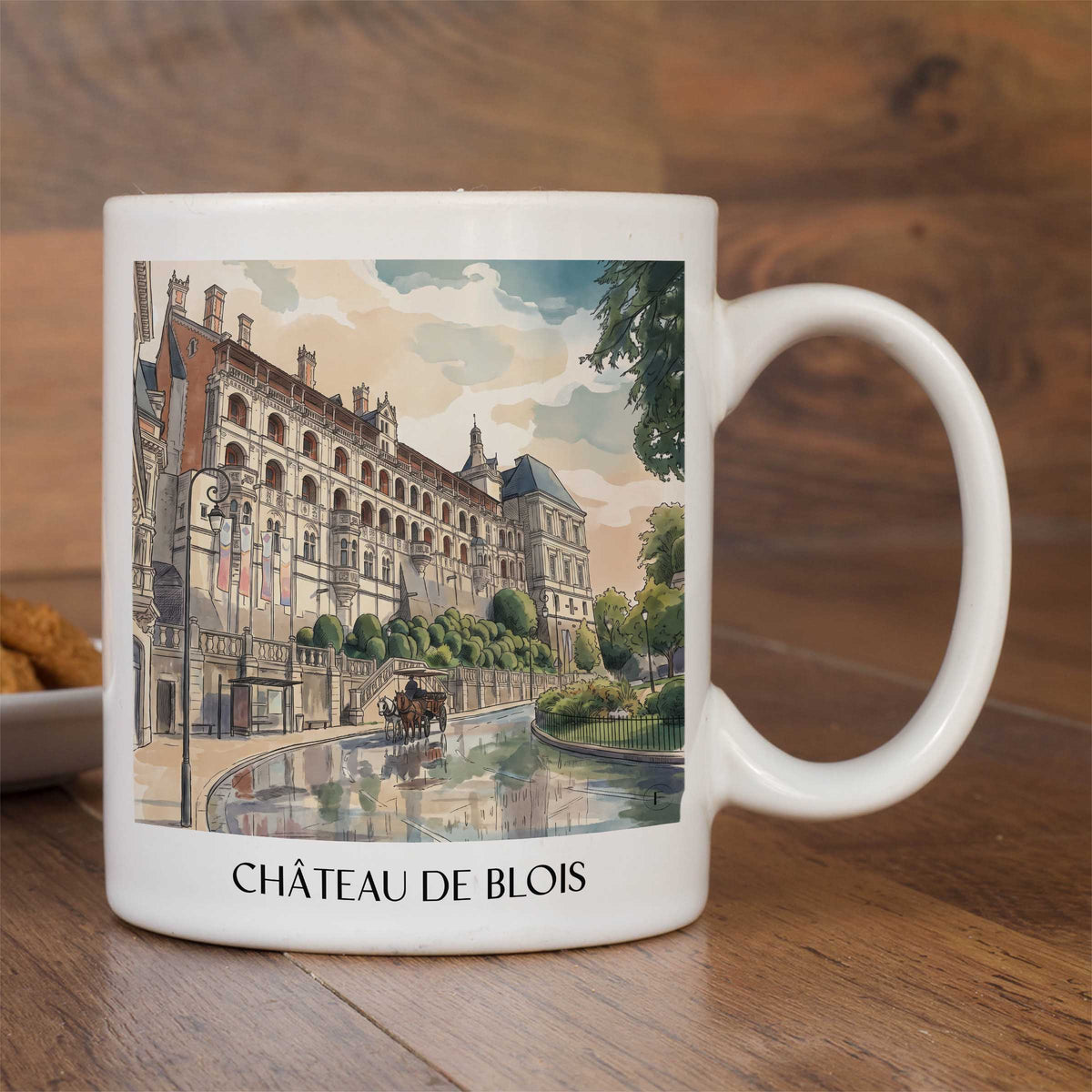 château-de-blois-val-de-loire-frankreich-kaffeebecher-aquarell