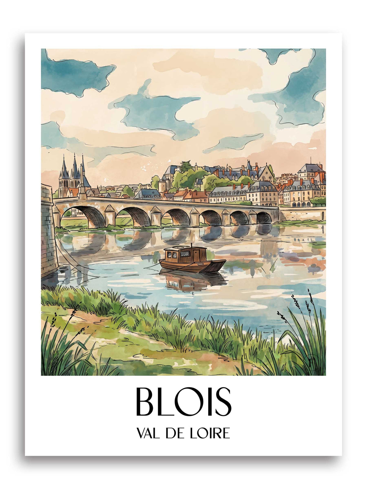 blois-val-de-loire-frankreich-poster-aquarell