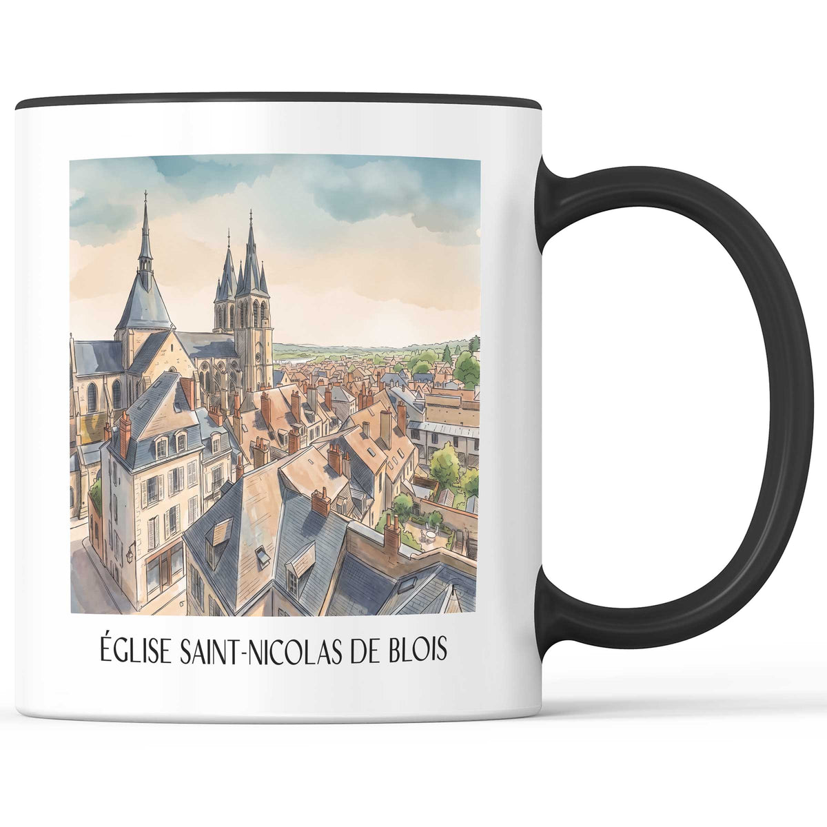église-saint-nicolas-blois-frankreich-kaffeebecher-aquarell