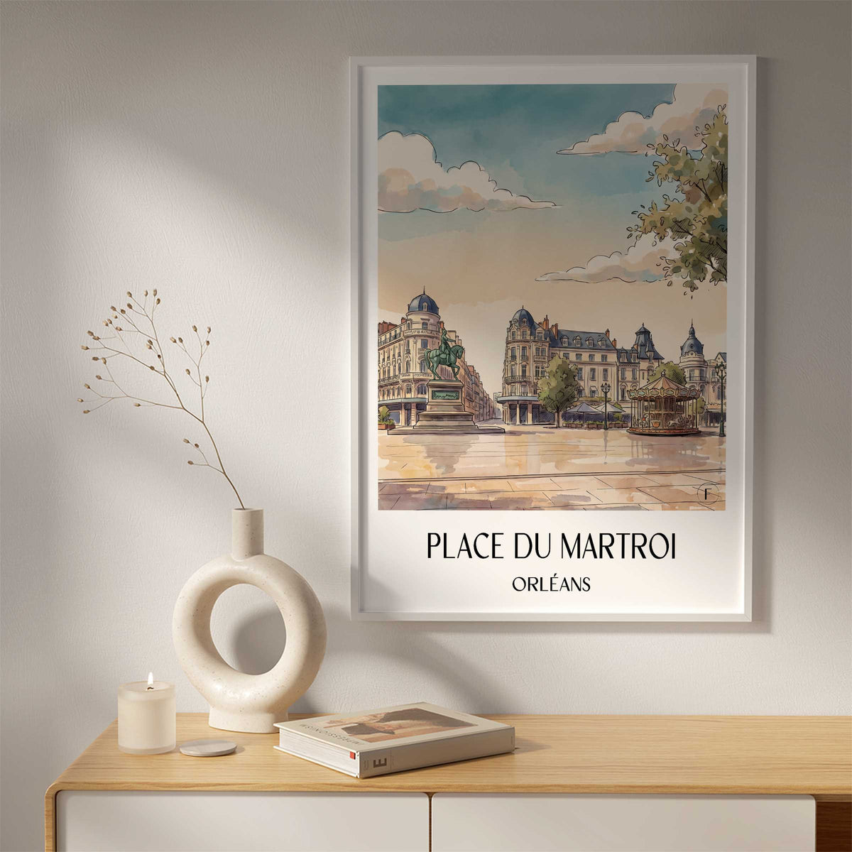 place-du-martroi-orléans-frankreich-poster-aquarell