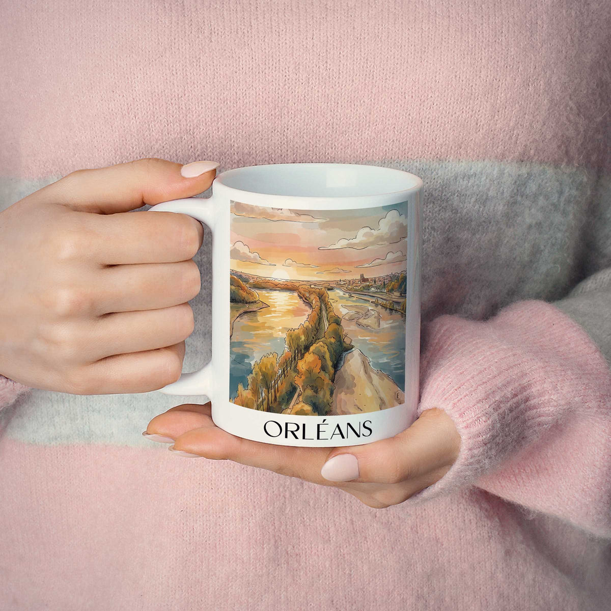 orléans-val-de-loire-frankreich-kaffeebecher-aquarell