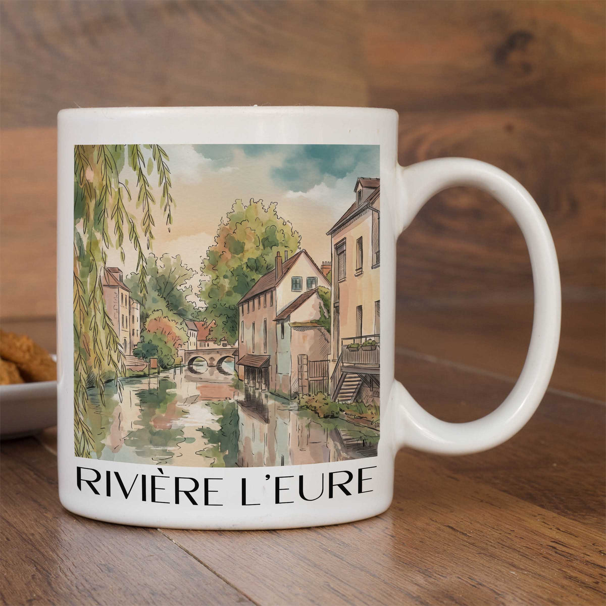 rivière-l'eure-chartres-frankreich-kaffeebecher-aquarell