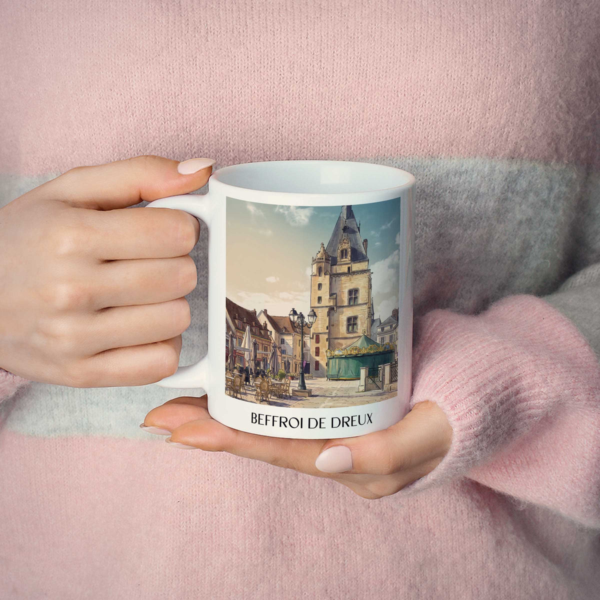 beffroi-de-dreux-eure-et-loir-frankreich-kaffeebecher-aquarell