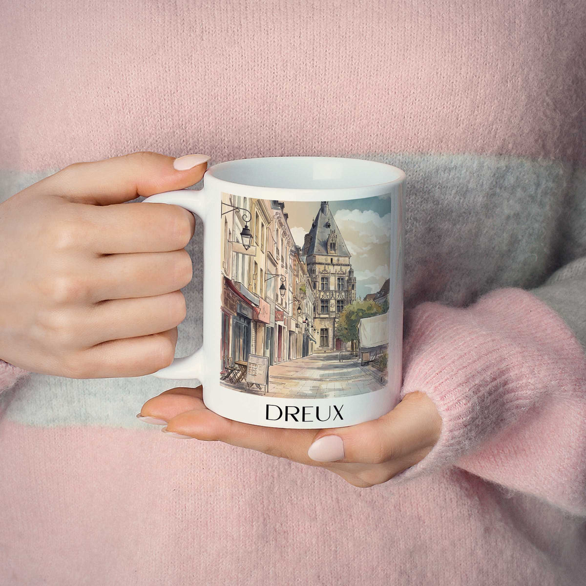 dreux-eure-et-loir-frankreich-kaffeebecher-aquarell
