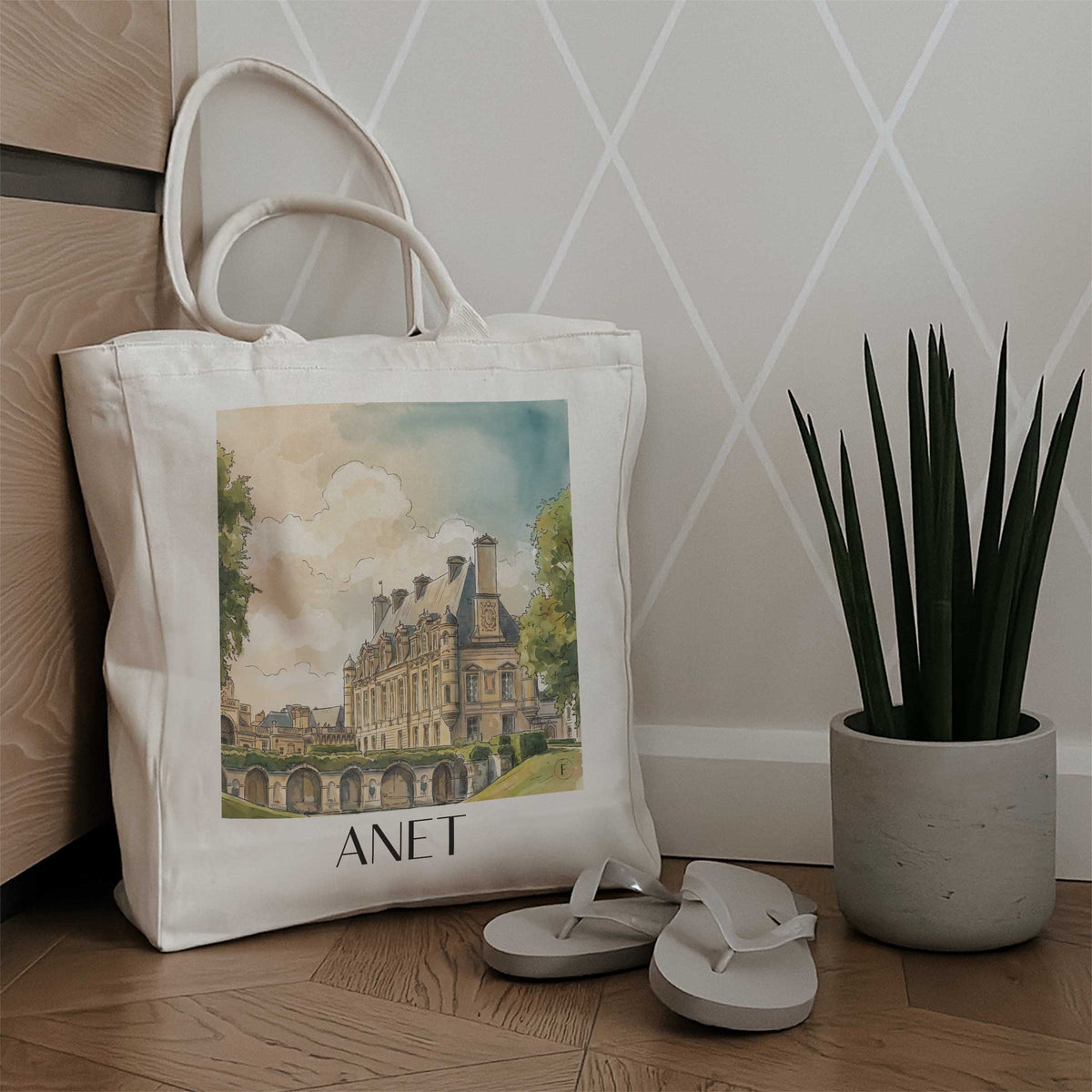 anet-eure-et-loir-frankreich-einkaufstasche-aquarell
