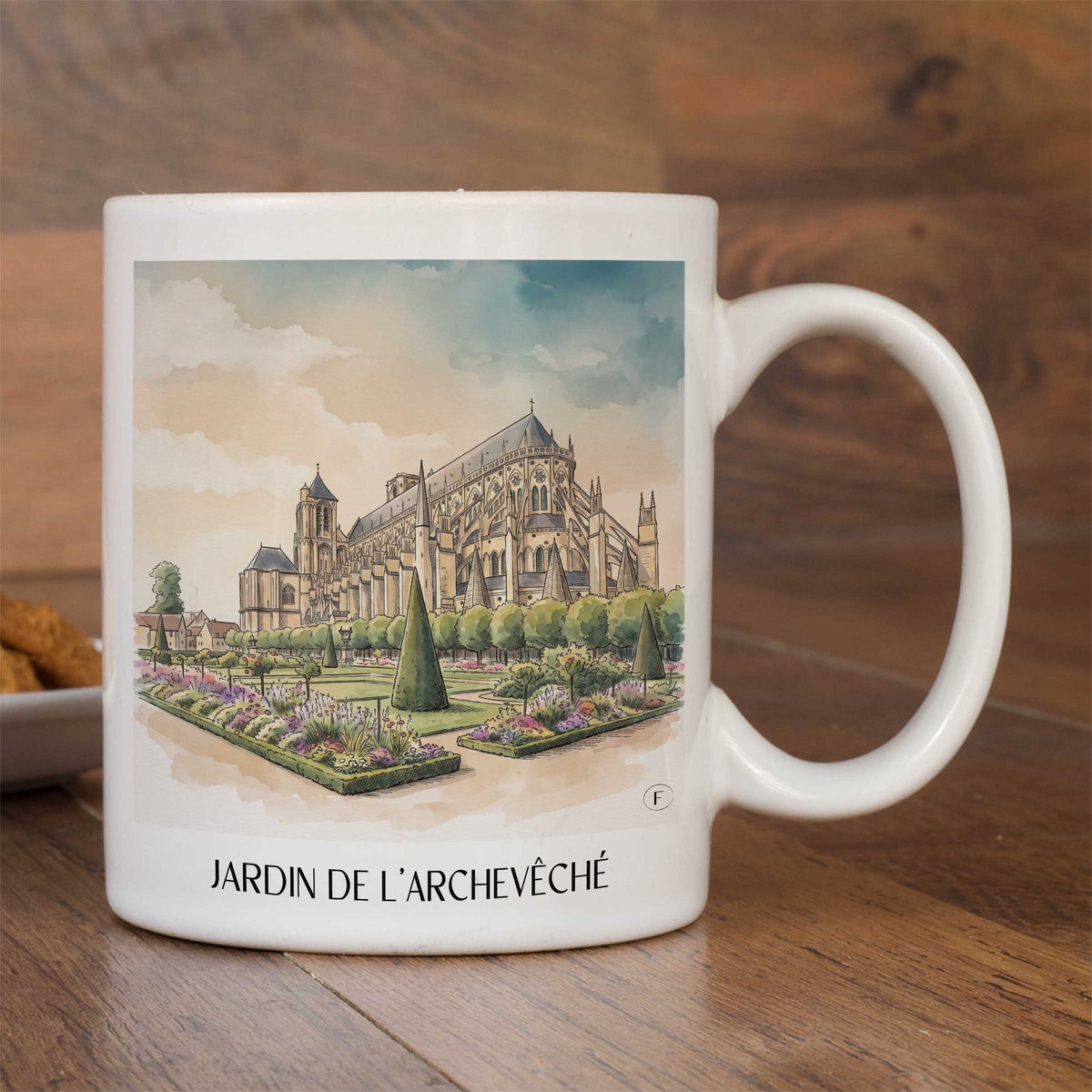 jardin-de-l'archevêché-bourges-frankreich-kaffeebecher-aquarell