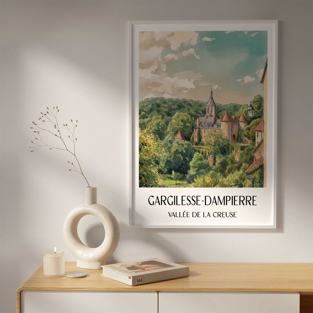 gargilesse-dampierre-vallée-de-la-creuse-frankreich-poster-aquarell