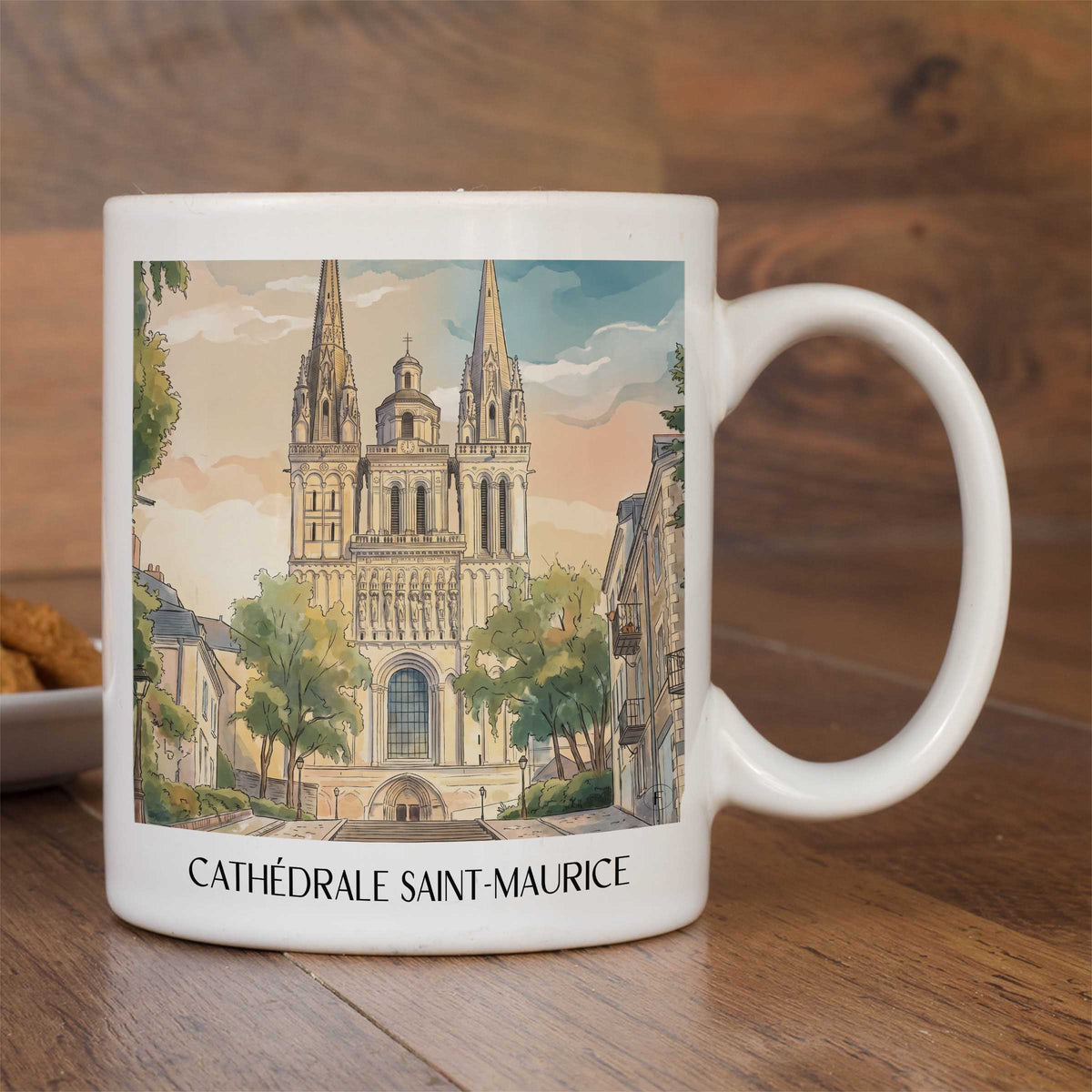 cathédrale-saint-maurice-angers-frankreich-kaffeebecher-aquarell