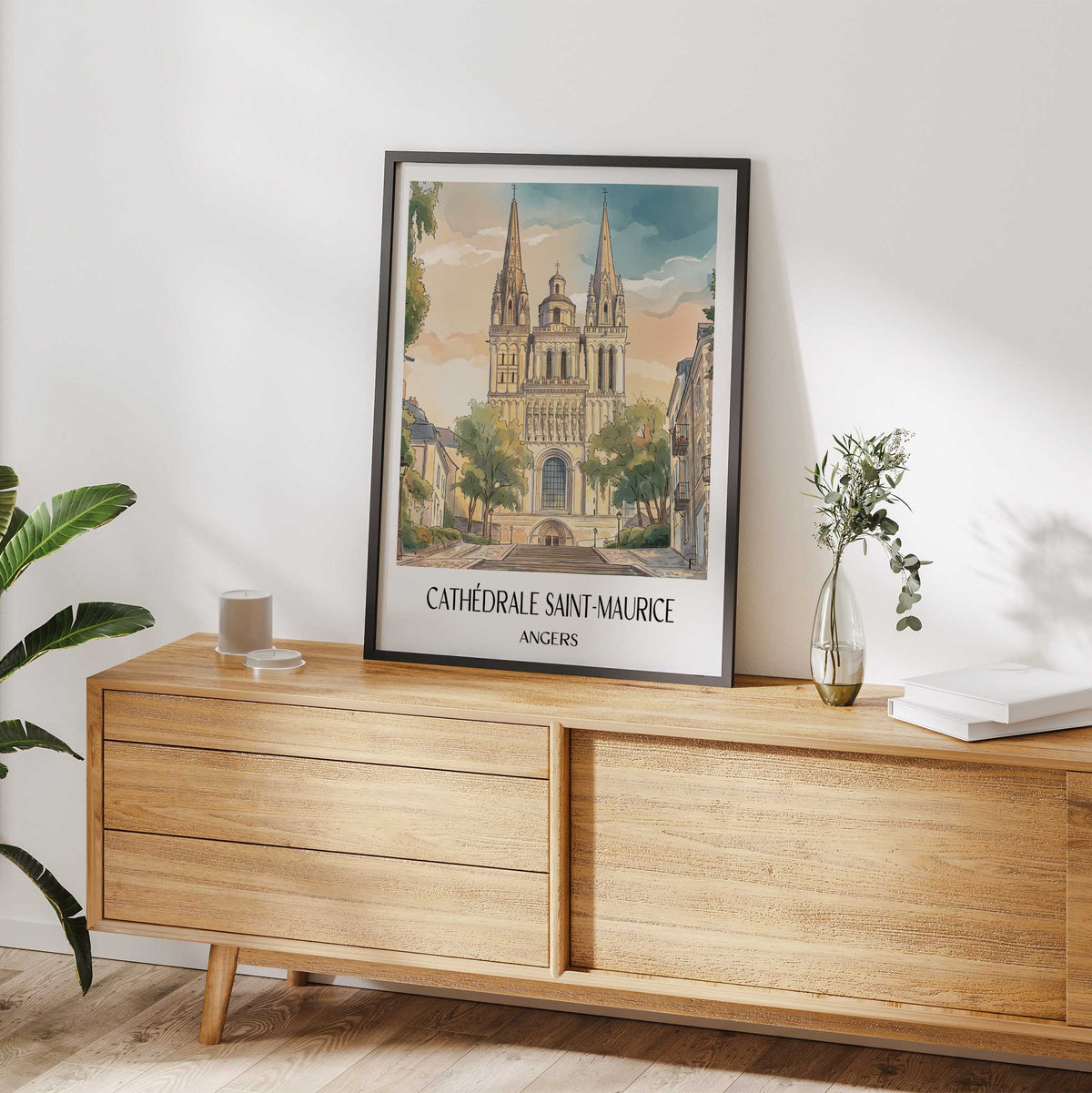 cathédrale-saint-maurice-angers-frankreich-poster-aquarell