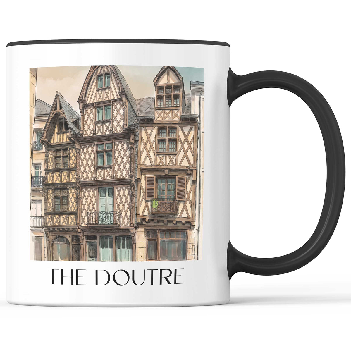 La Doutre Kaffeebecher - Angers - Frankreich Becher - Kaffeetasse im Aquarell Stil