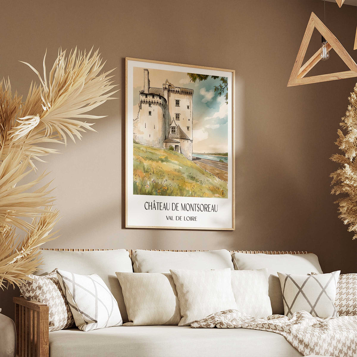 château-de-montsoreau-val-de-loire-frankreich-poster-aquarell