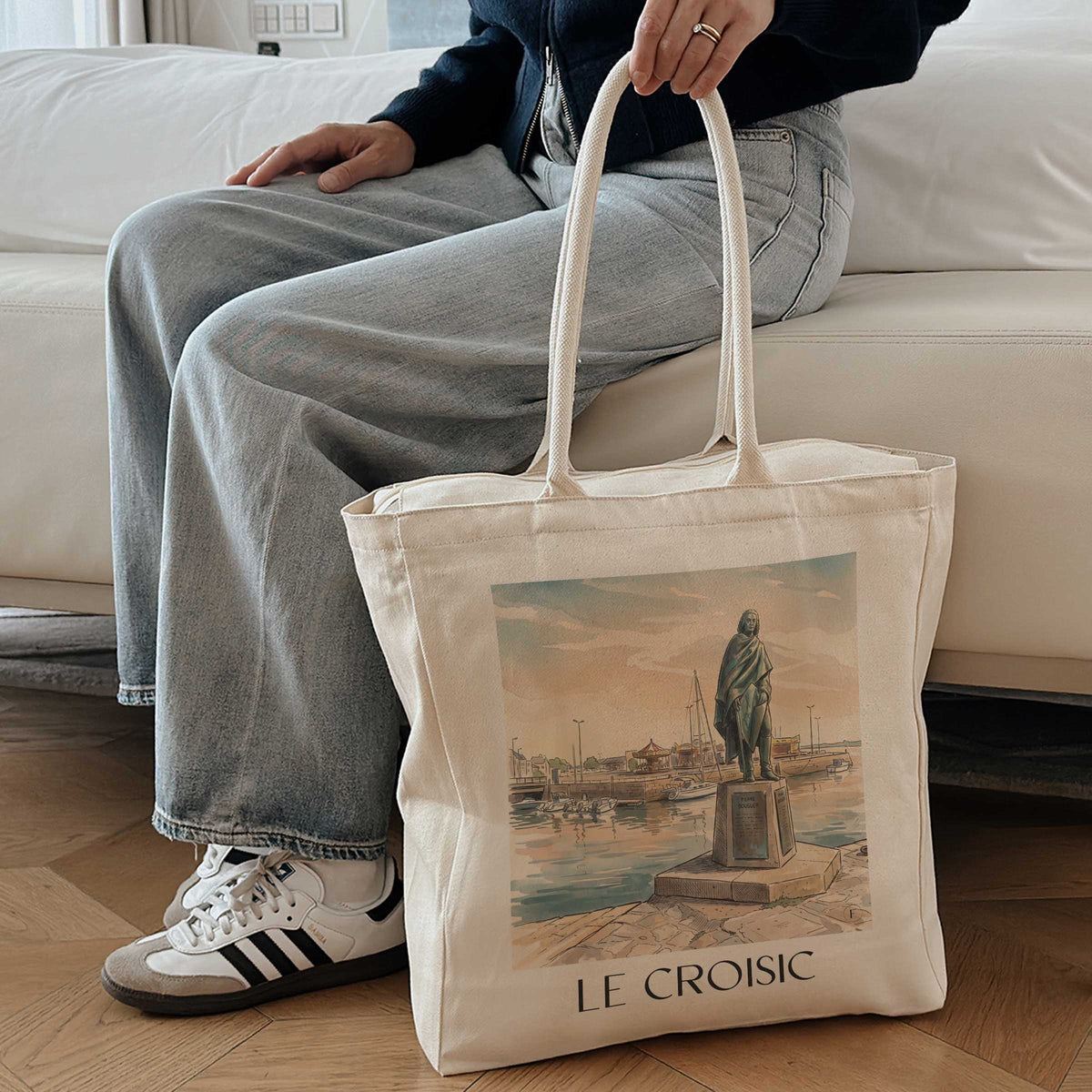 le-croisic-presqu'île-guérandaise-frankreich-einkaufstasche-aquarell