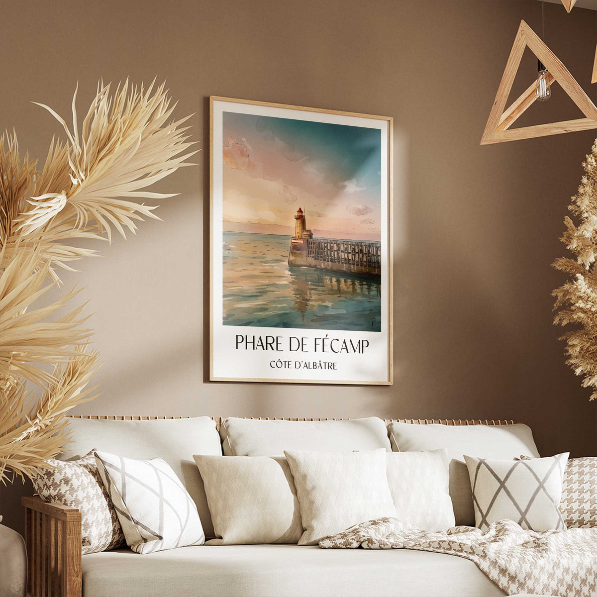 phare-de-fécamp-côte-d'albâtre-frankreich-poster-aquarell