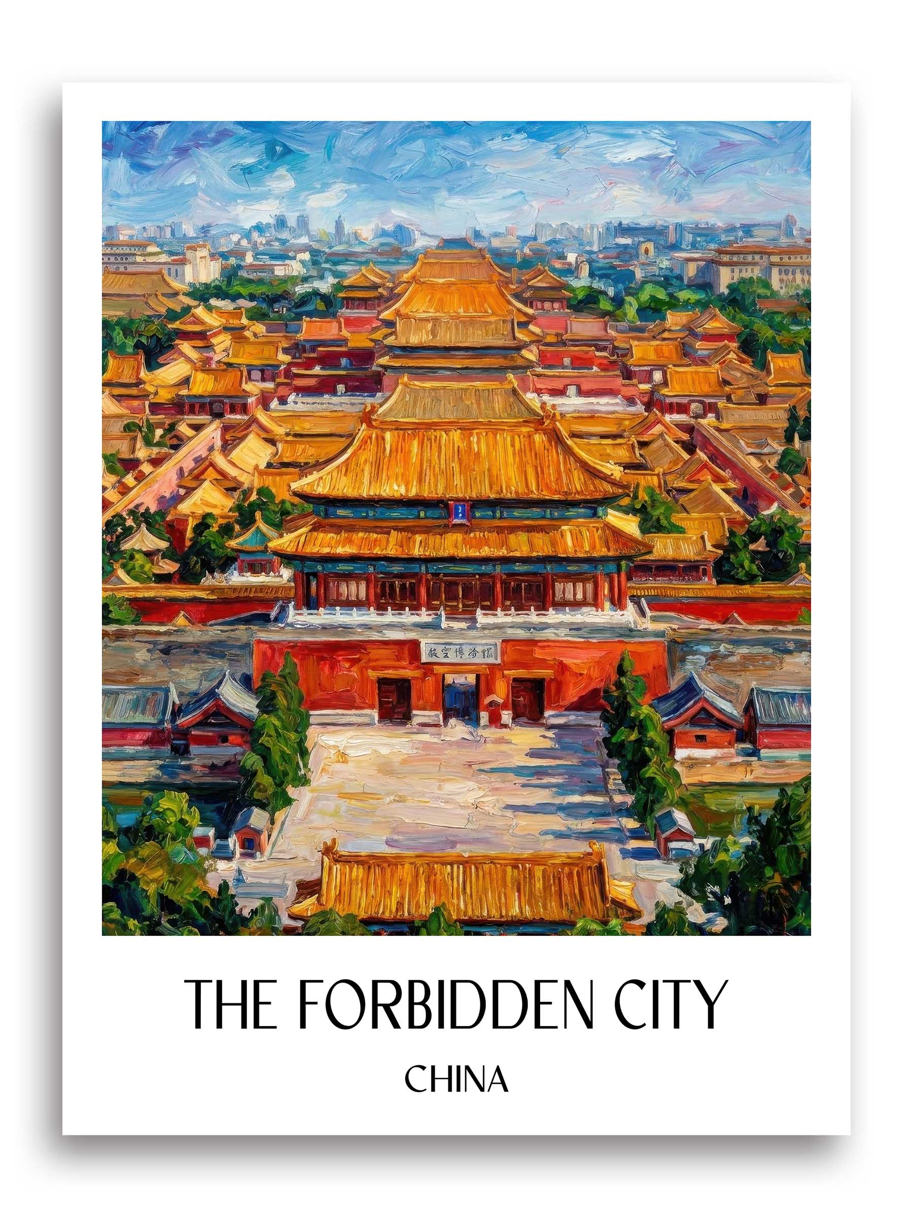 die verbotene Stadt Poster - - China Kunstdruck - Ölgemälde von A4 bis A1 - favplace