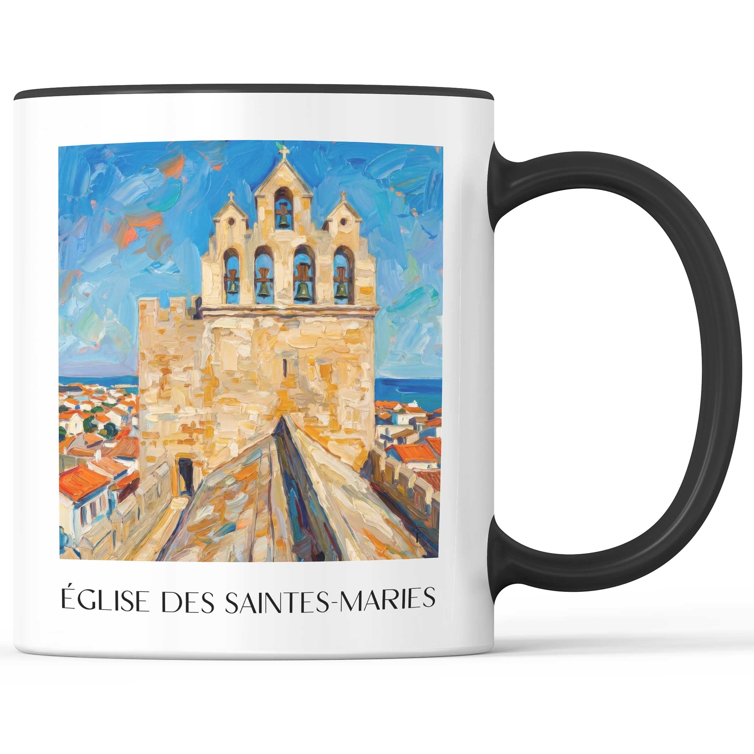 église-des-saintes-maries-saintes-maries-de-la-mer-frankreich-kaffeebecher-oil-painting-oelgemaelde