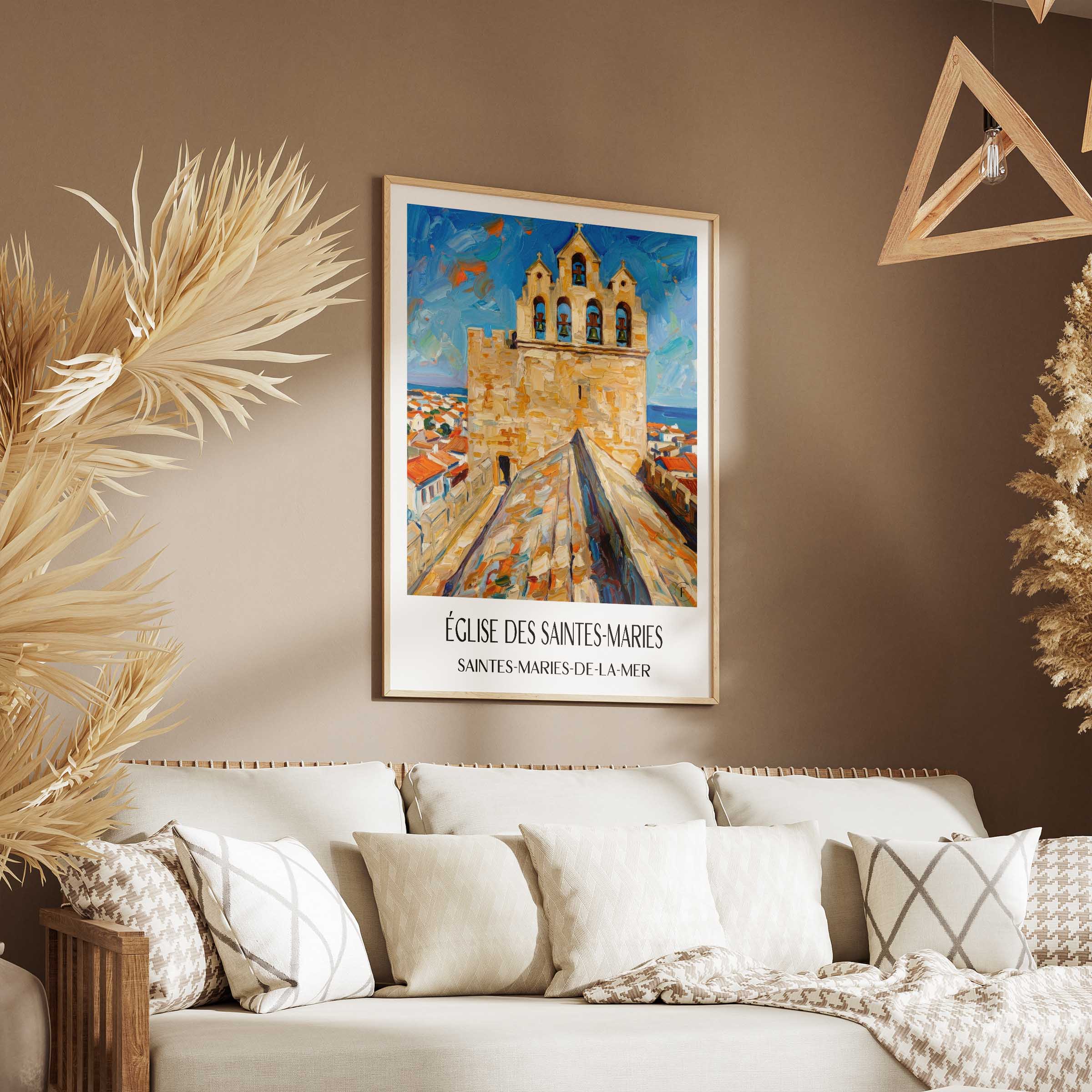 église-des-saintes-maries-saintes-maries-de-la-mer-frankreich-poster-oil-painting-oelgemaelde