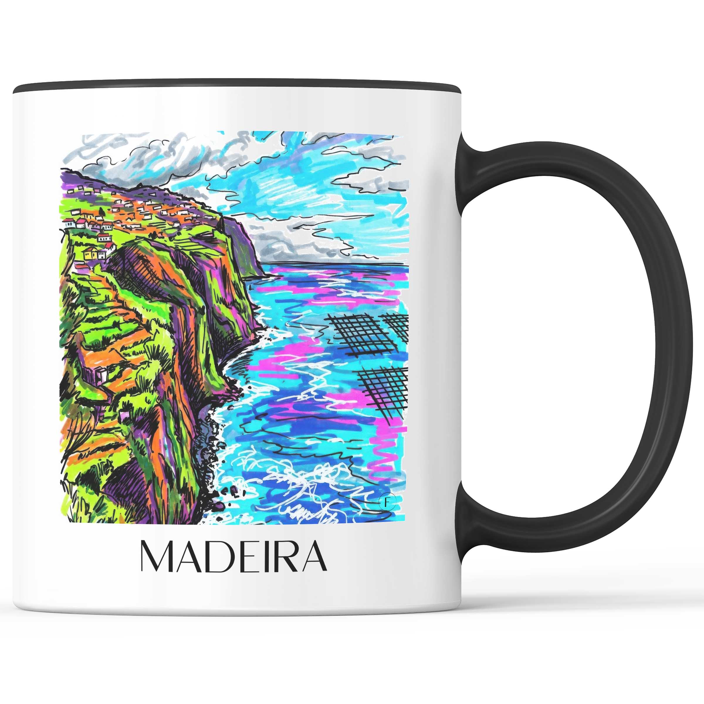 Madeira - Portugal Becher - Kaffeetasse im Tag Graffiti Stil