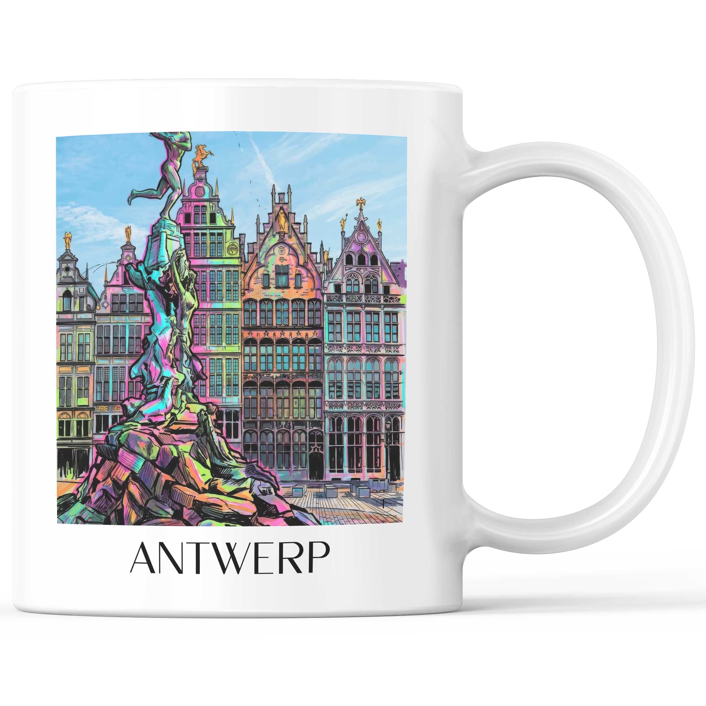 Antwerpen - Belgien Becher - Kaffeetasse im Tag Graffiti Stil