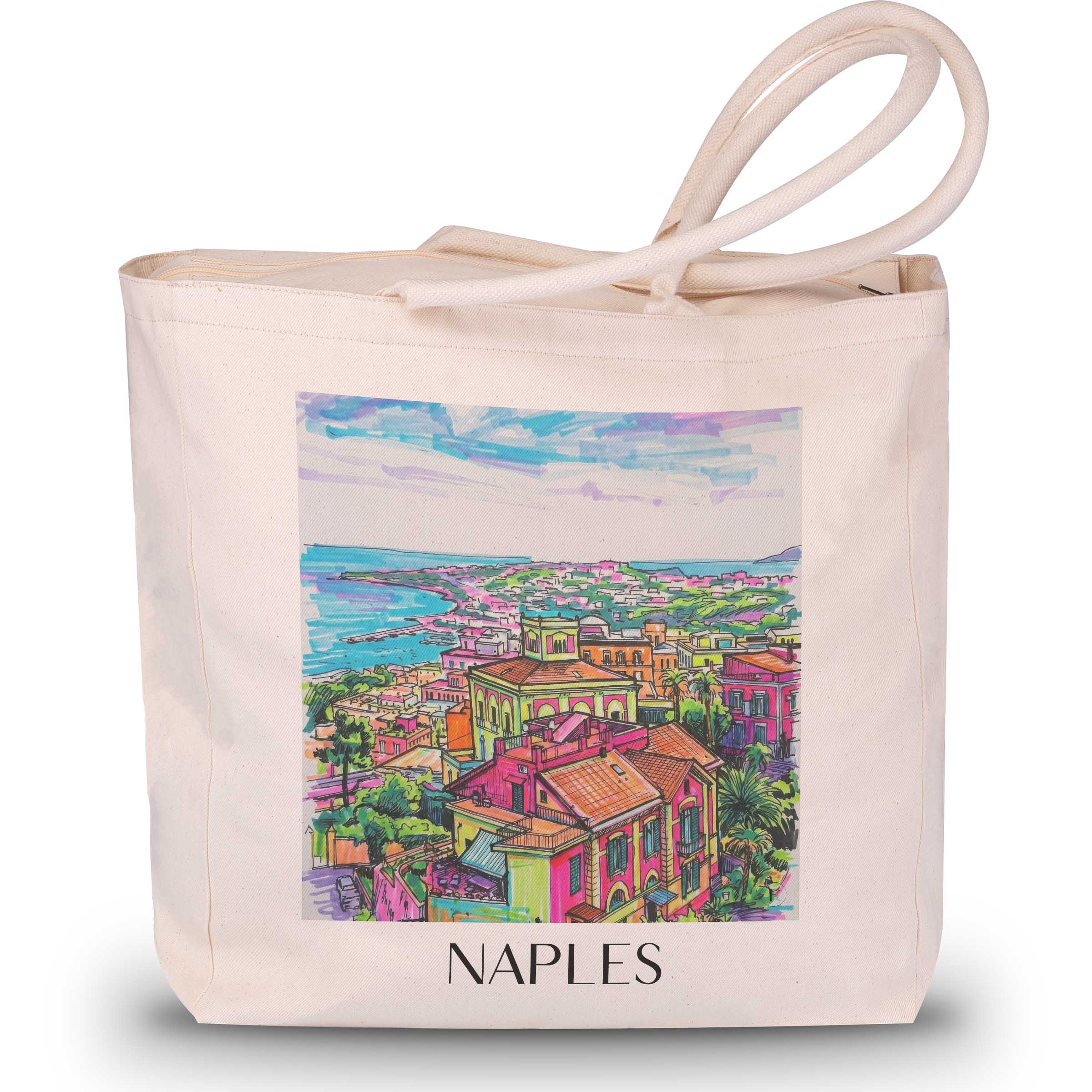 Neapel - Italien Tote Bag - Einkaufstasche im Tag Graffiti Stil