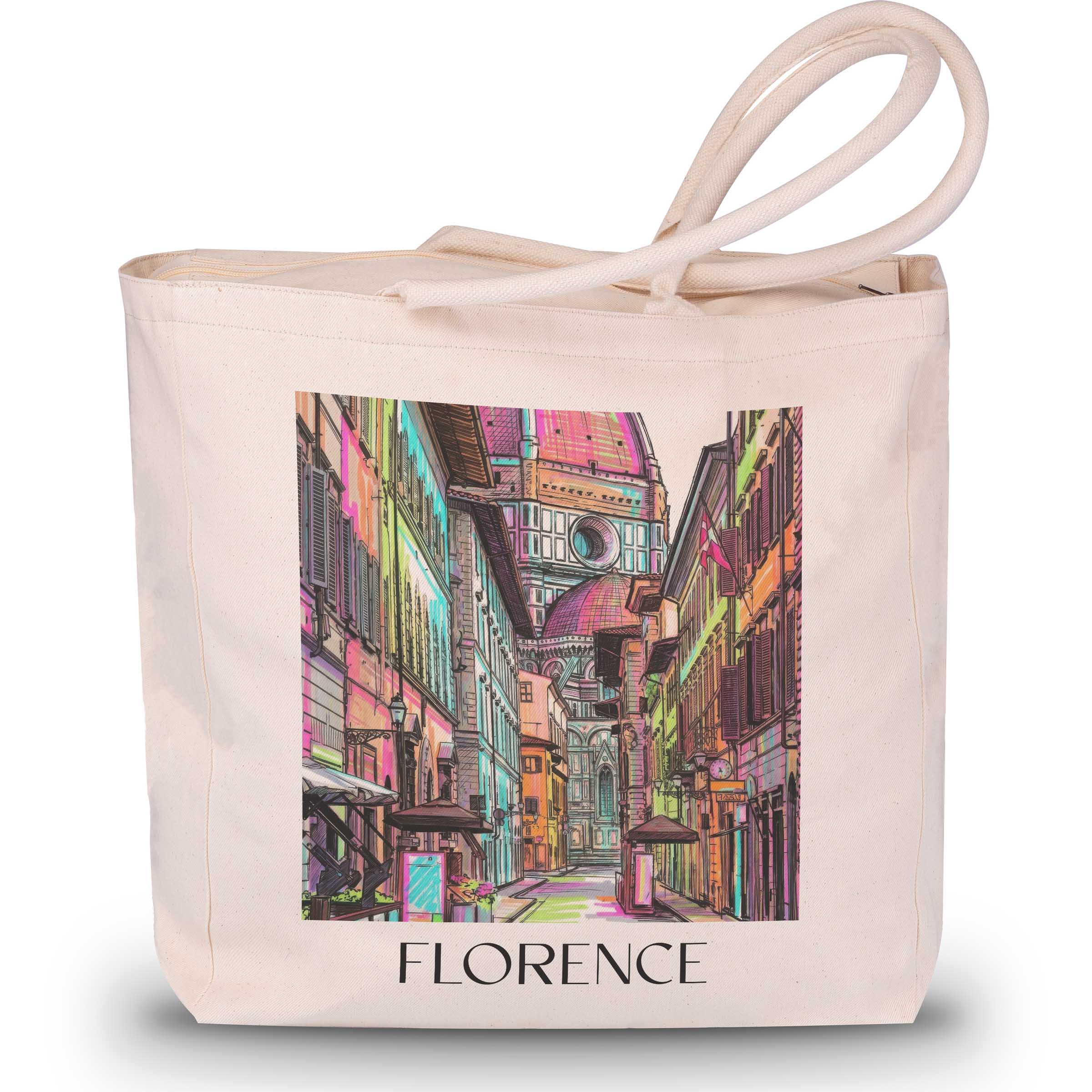 Florenz - Italien Tote Bag - Einkaufstasche im Tag Graffiti Stil