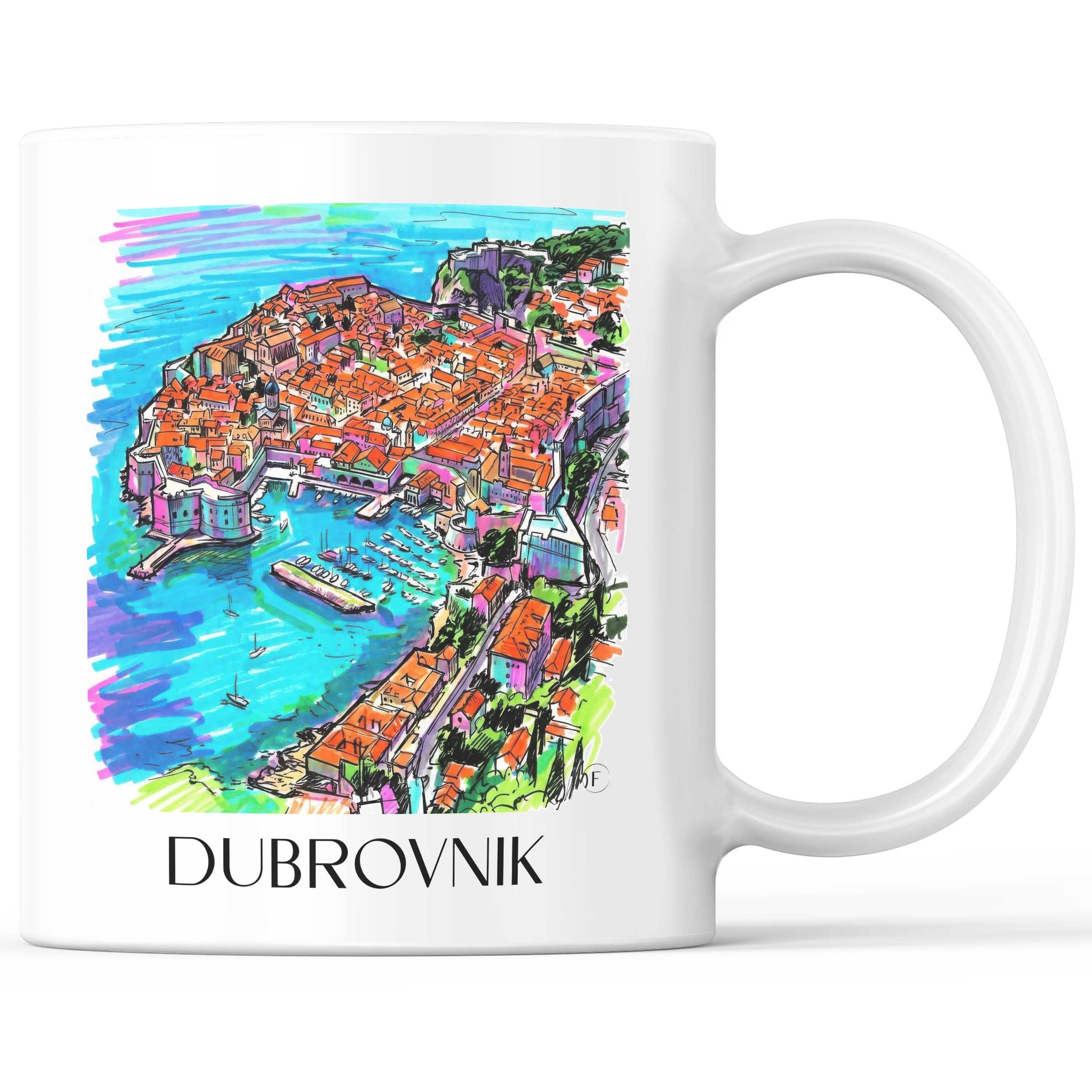 Dubrovnik - Kroatien Becher - Kaffeetasse im Tag Graffiti Stil
