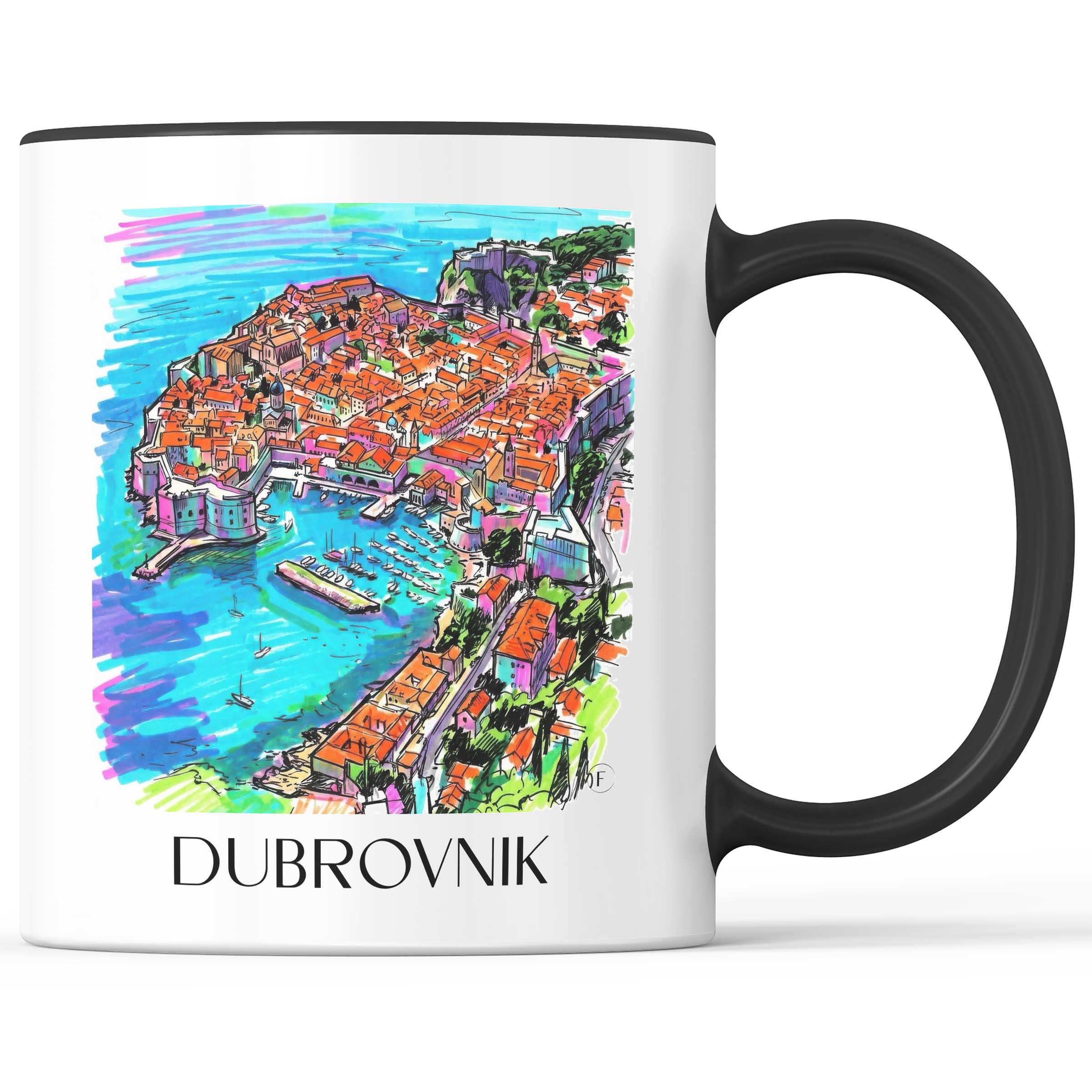 Dubrovnik - Kroatien Becher - Kaffeetasse im Tag Graffiti Stil