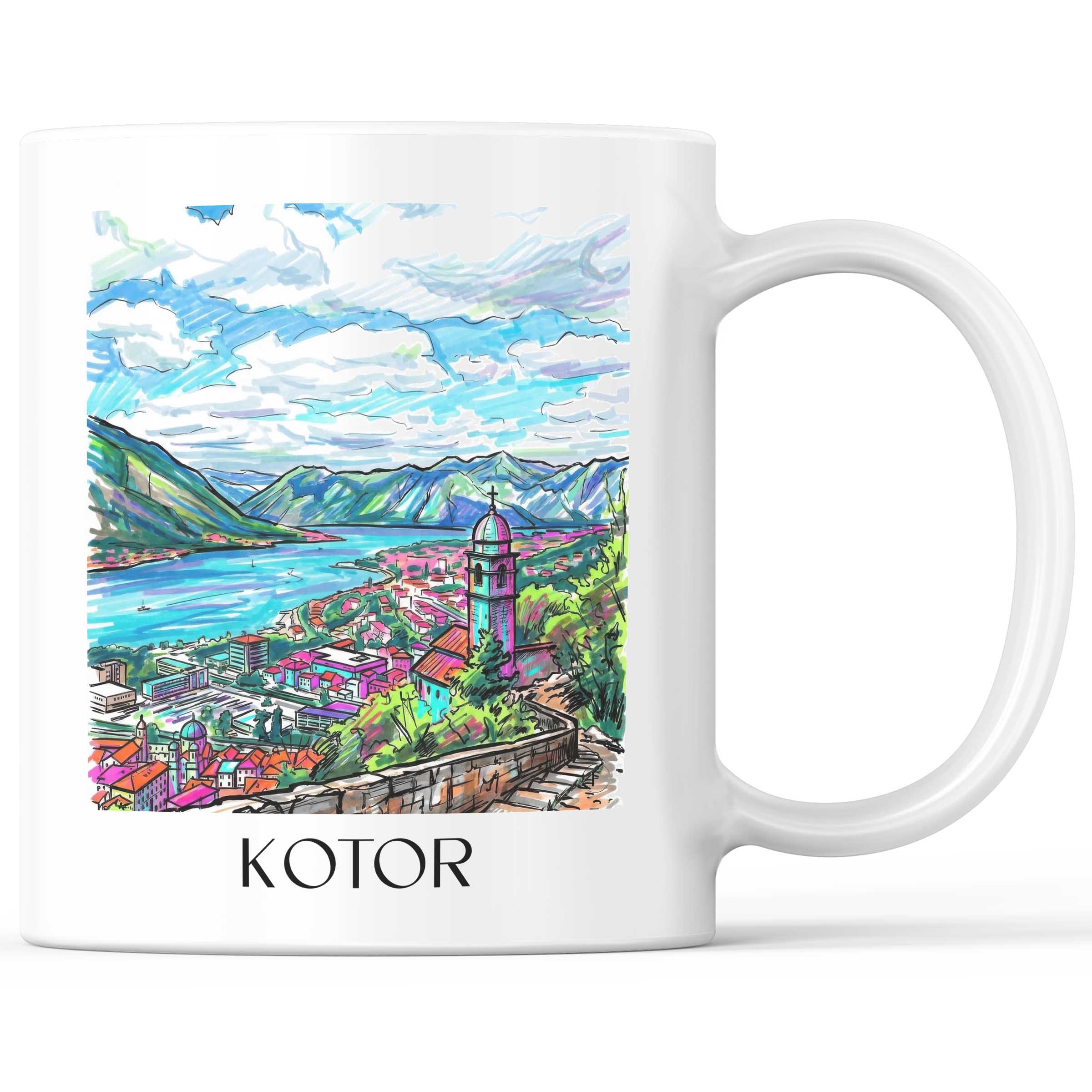 Kotor - Montenegro Becher - Kaffeetasse im Tag Graffiti Stil