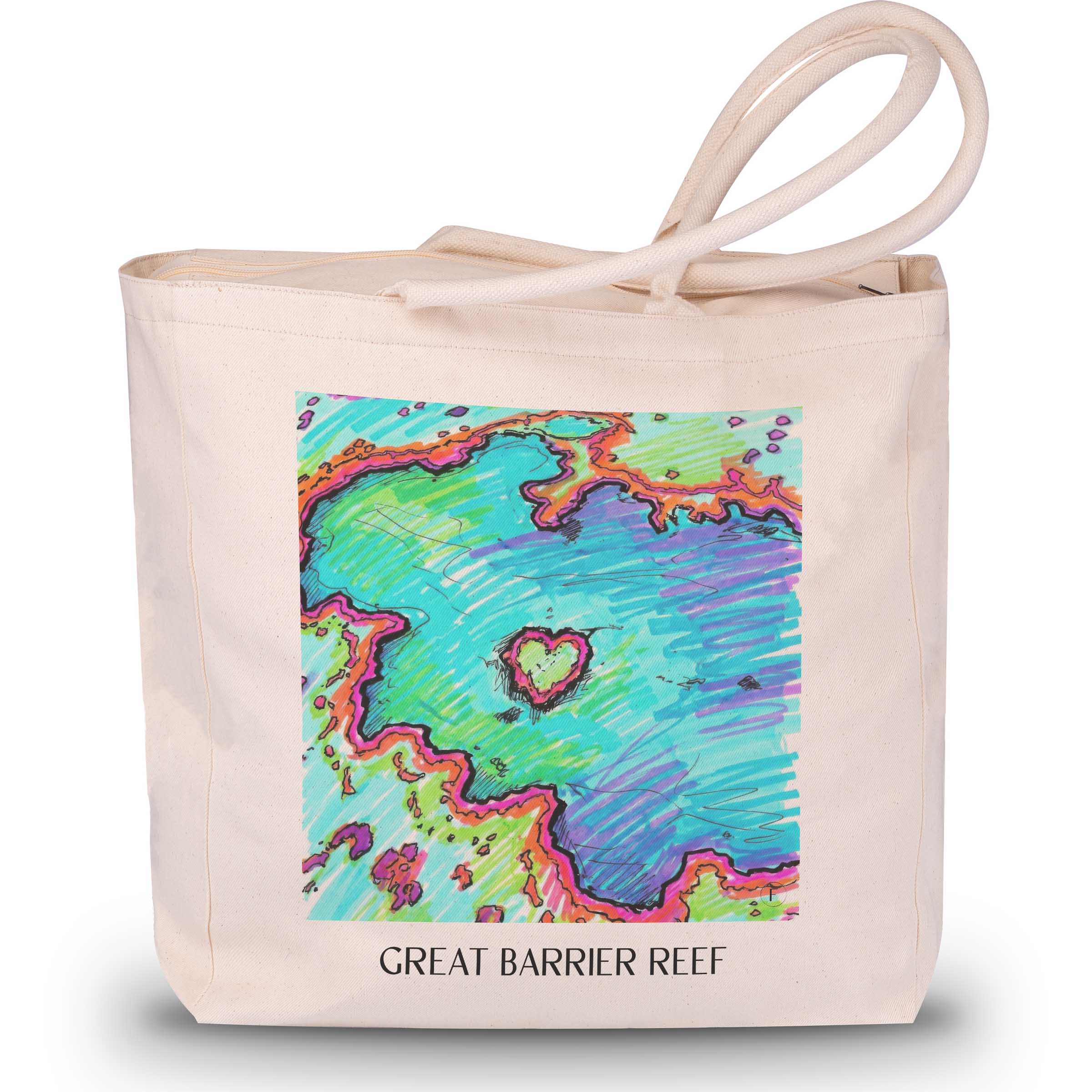 great barrier reef - Australien Tote Bag - Einkaufstasche im Tag Graffiti Stil