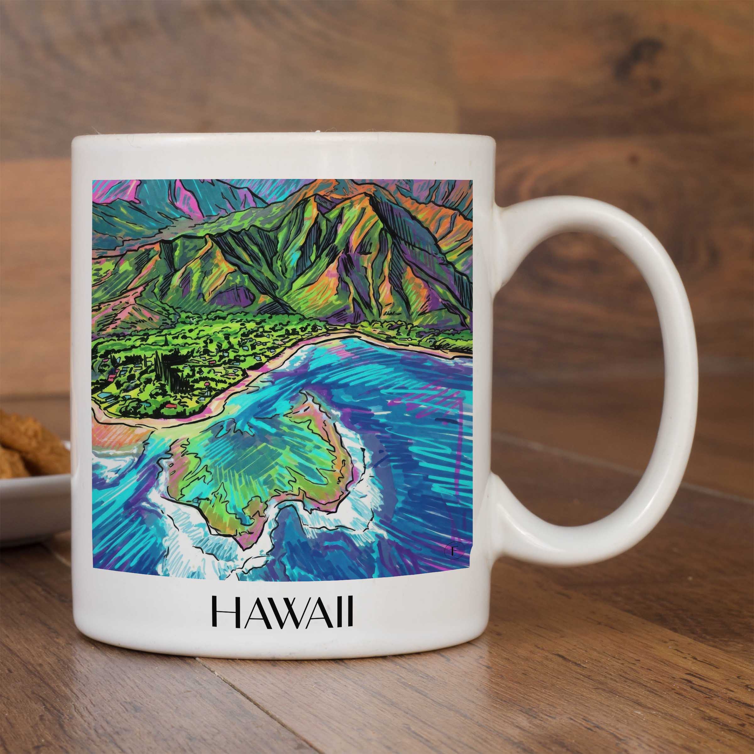 hawaii-vereinigte-staaten-kaffeebecher-graffiti