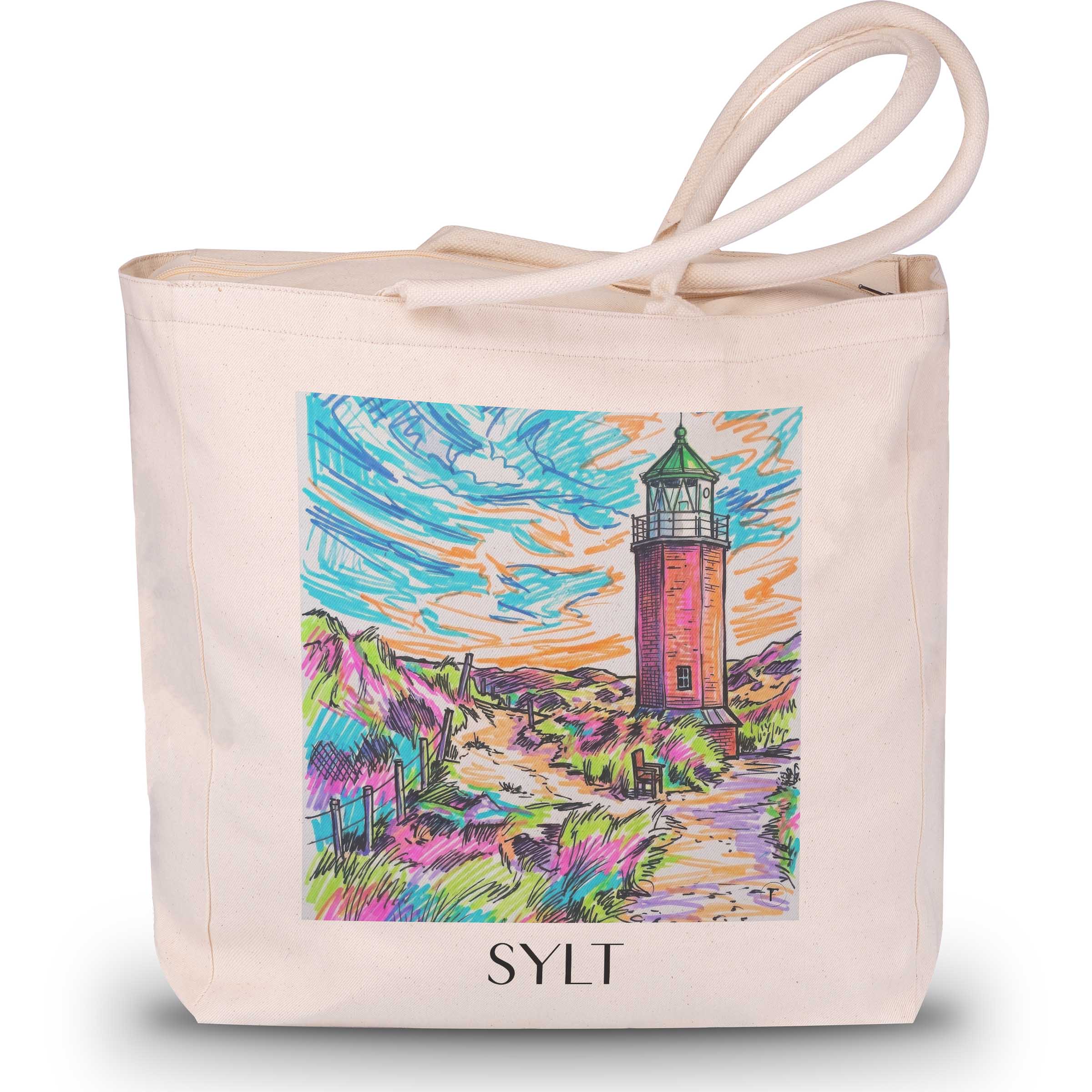 Sylt - Deutschland Tote Bag - Einkaufstasche im Tag Graffiti Stil