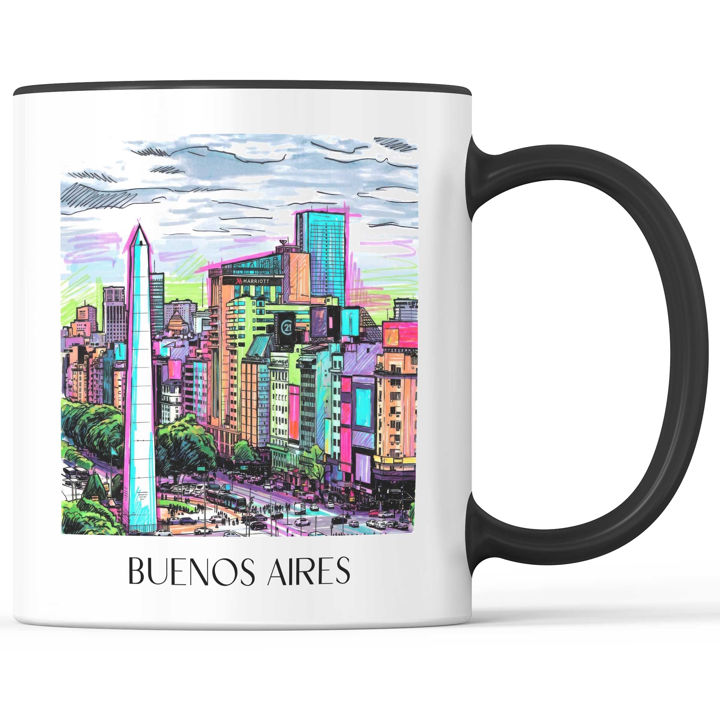Buenos Aires - Argentinien Becher - Kaffeetasse im Tag Graffiti Stil