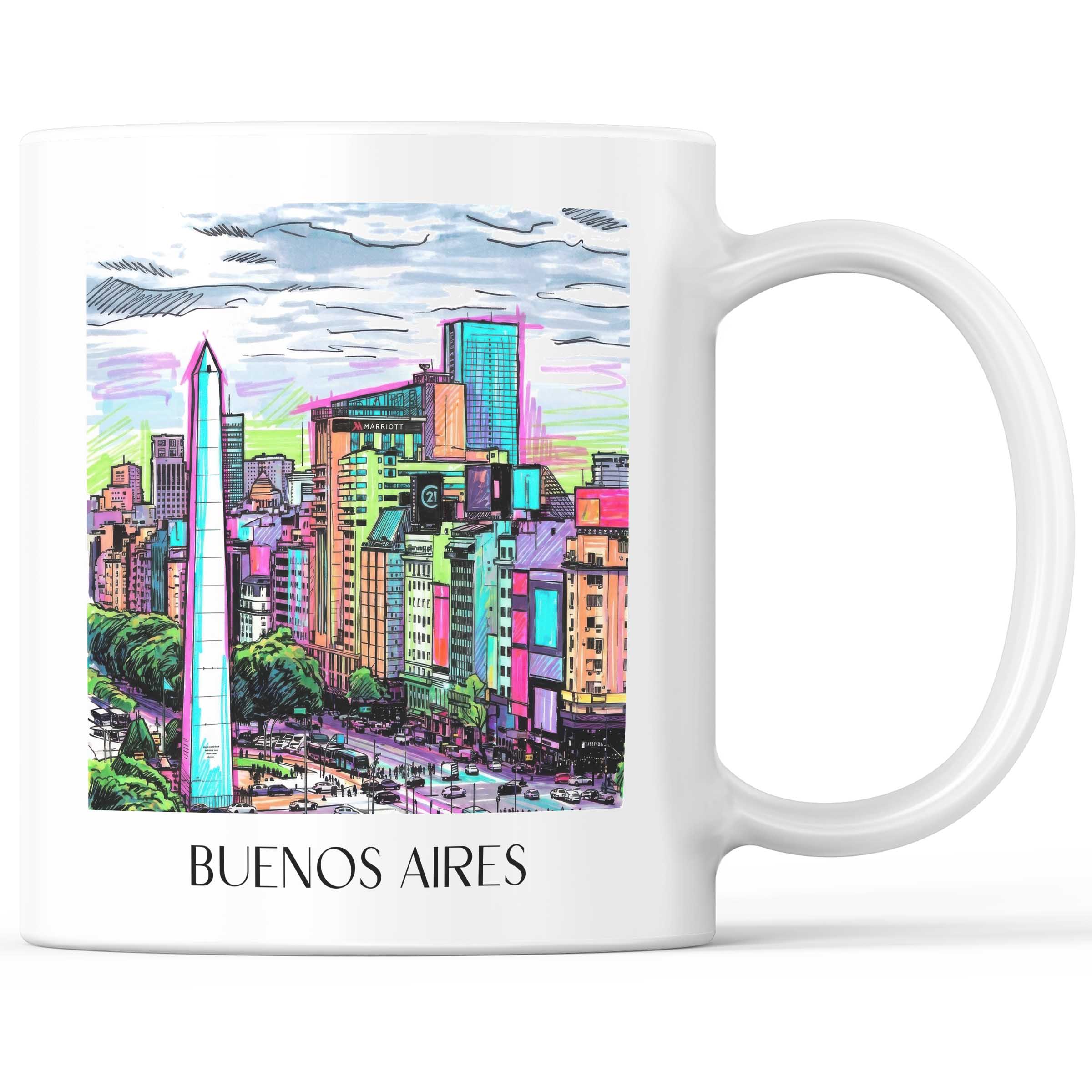 Buenos Aires - Argentinien Becher - Kaffeetasse im Tag Graffiti Stil