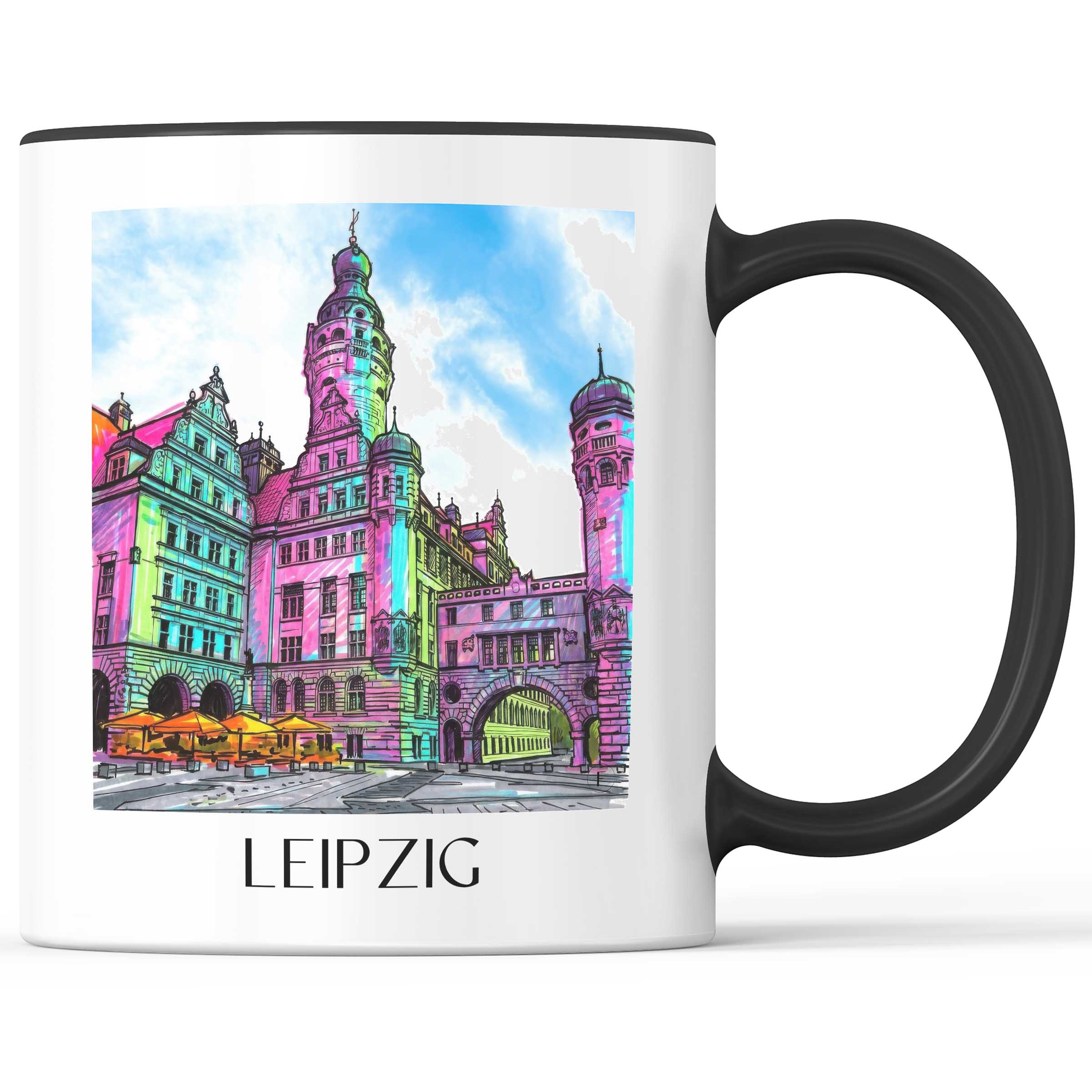 Leipzig - Deutschland Becher - Kaffeetasse im Tag Graffiti Stil