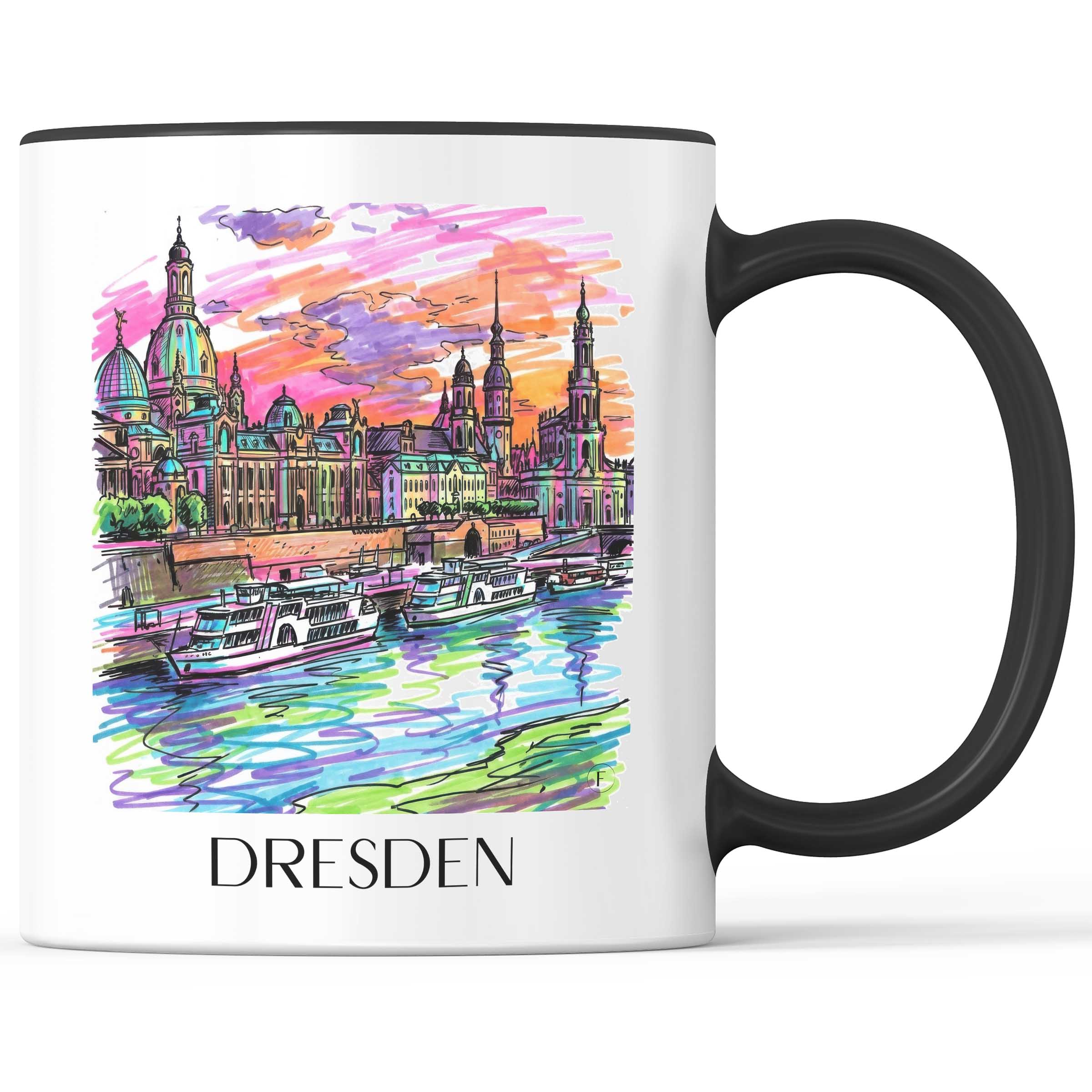 Dresden - Deutschland Becher - Kaffeetasse im Tag Graffiti Stil