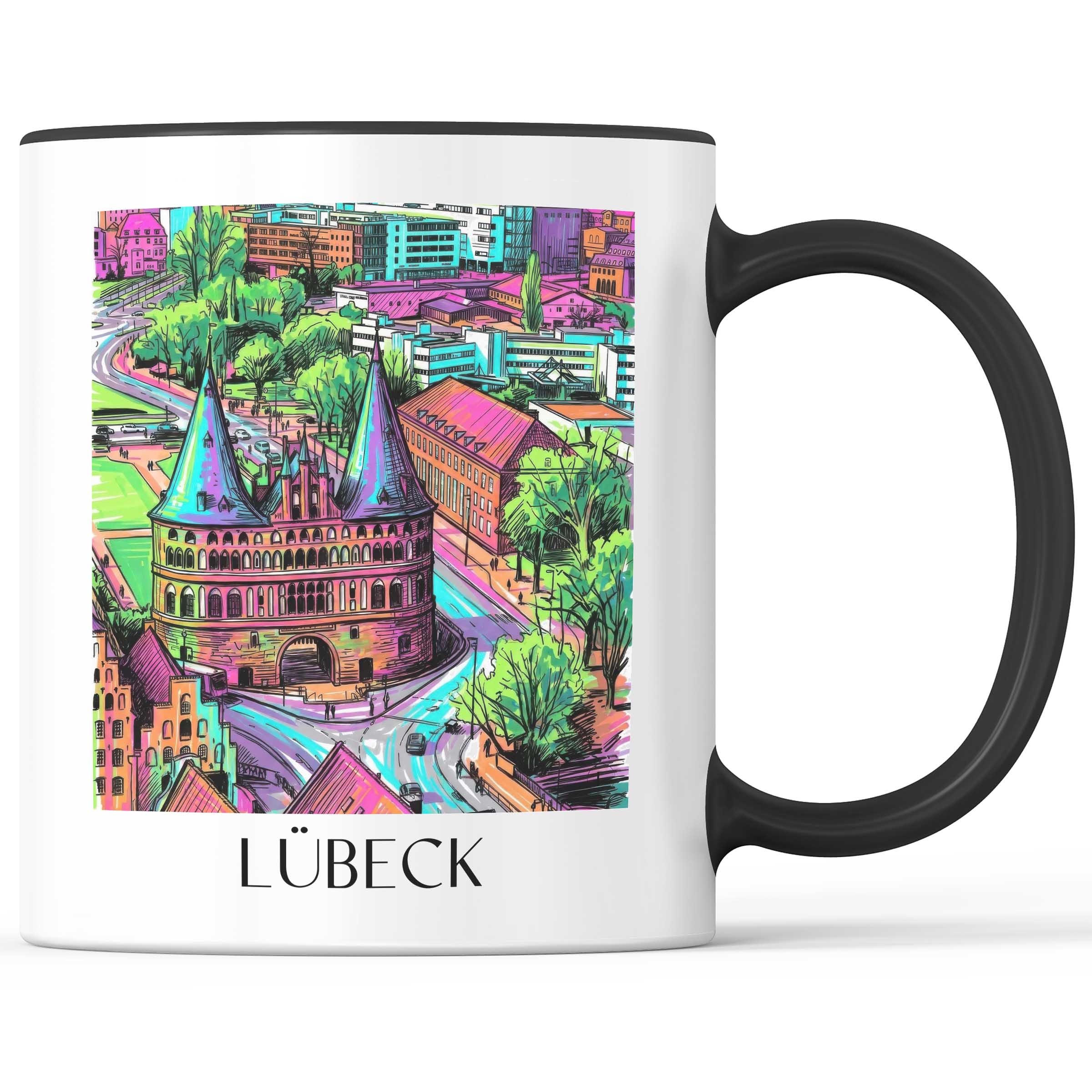 Lübeck - Deutschland Becher - Kaffeetasse im Tag Graffiti Stil