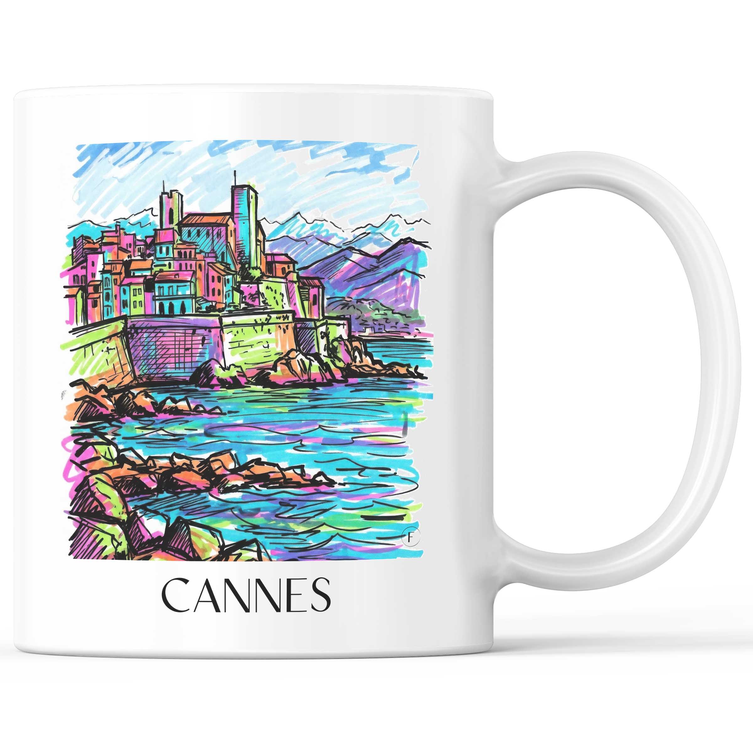 Antibes - Frankreich Becher - Kaffeetasse im Tag Graffiti Stil