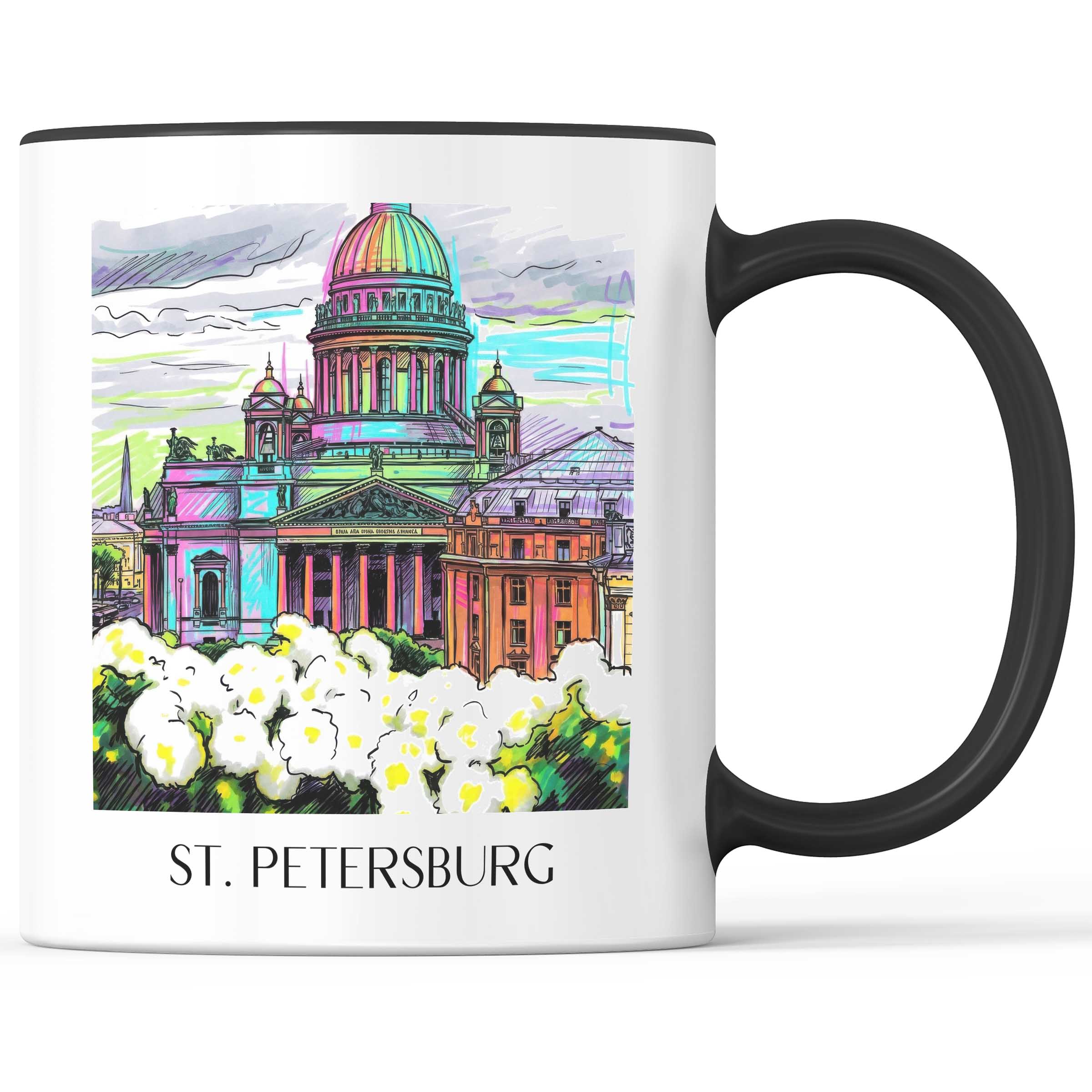 St. Petersburg - Russland Becher - Kaffeetasse im Tag Graffiti Stil