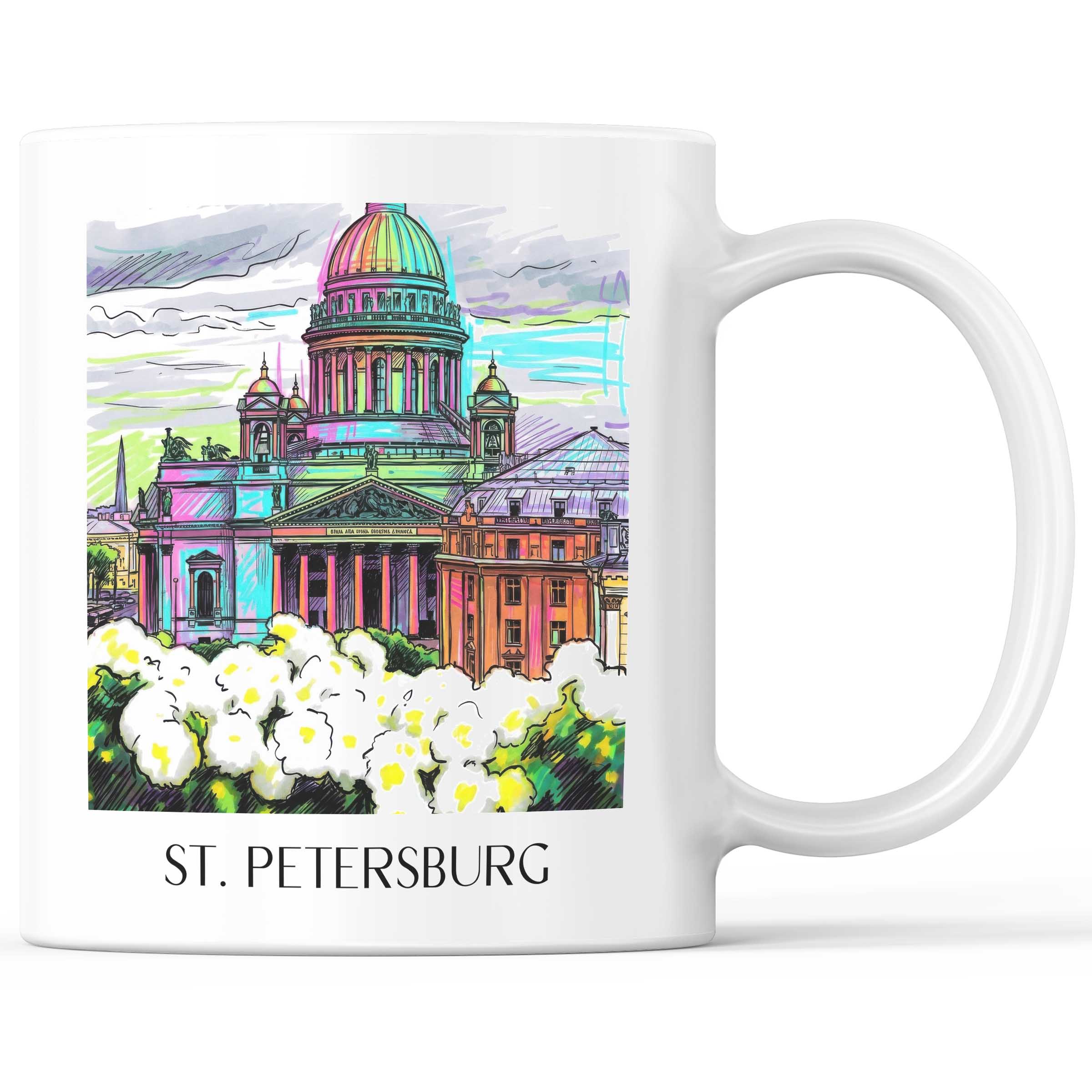 St. Petersburg - Russland Becher - Kaffeetasse im Tag Graffiti Stil