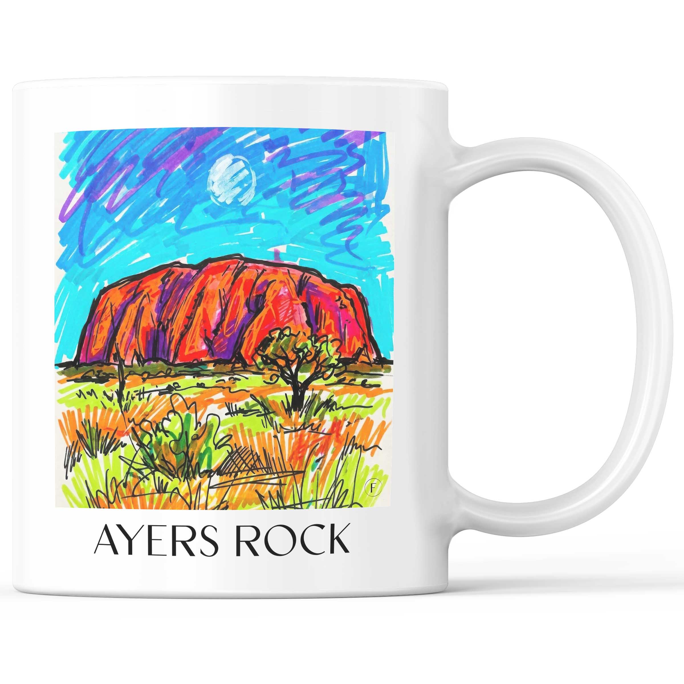 Ayers Rock - Australien Becher - Kaffeetasse im Tag Graffiti Stil