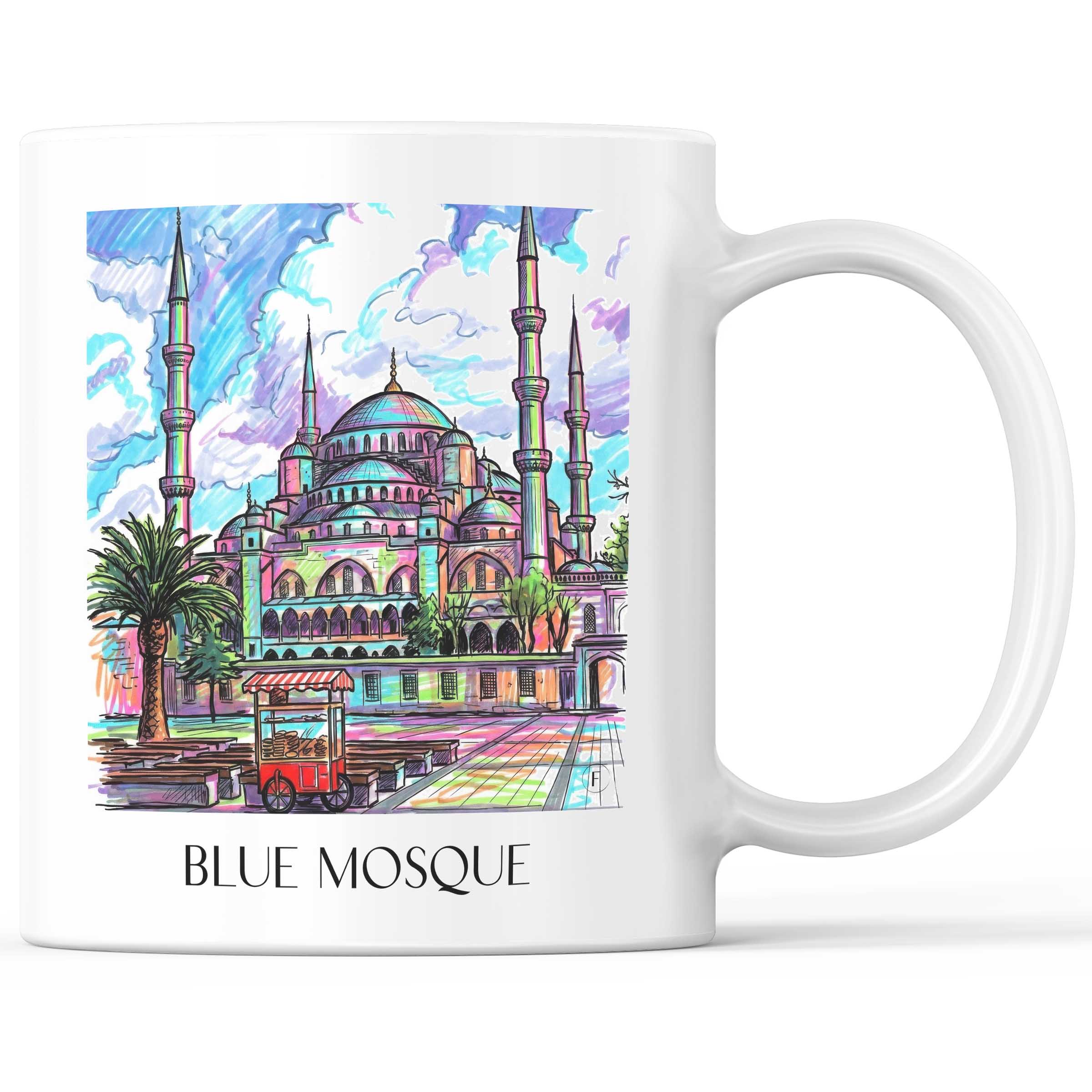 Blaue Moschee - Türkei Becher - Kaffeetasse im Tag Graffiti Stil