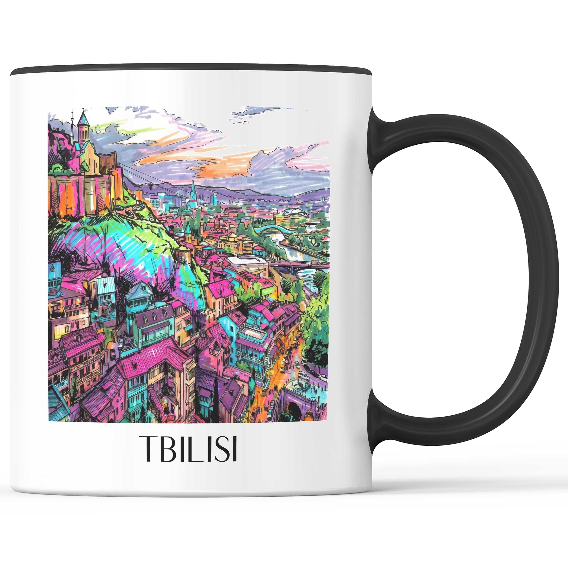 Tiflis - Georgien Becher - Kaffeetasse im Tag Graffiti Stil
