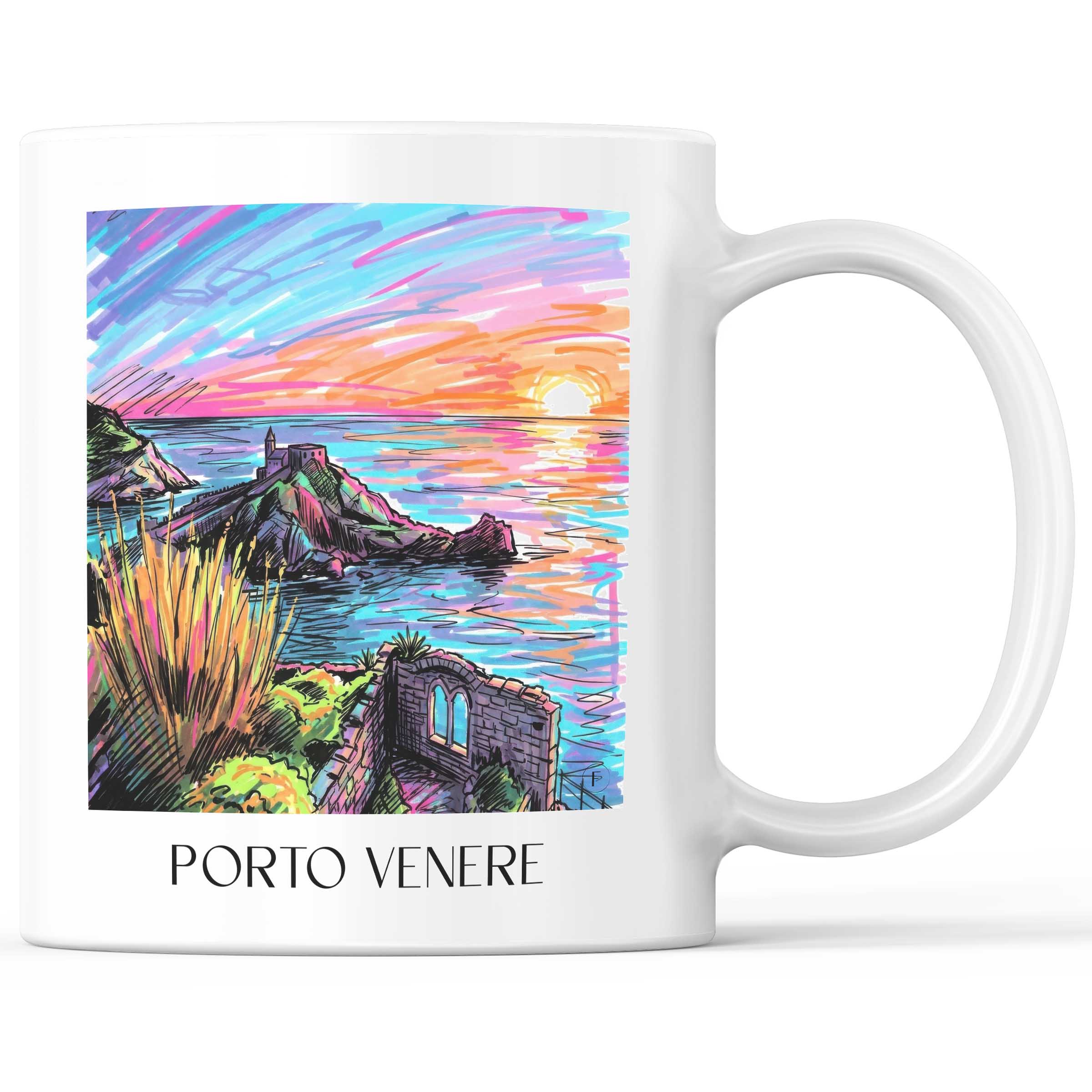 Porto Venere - Italien Becher - Kaffeetasse im Tag Graffiti Stil