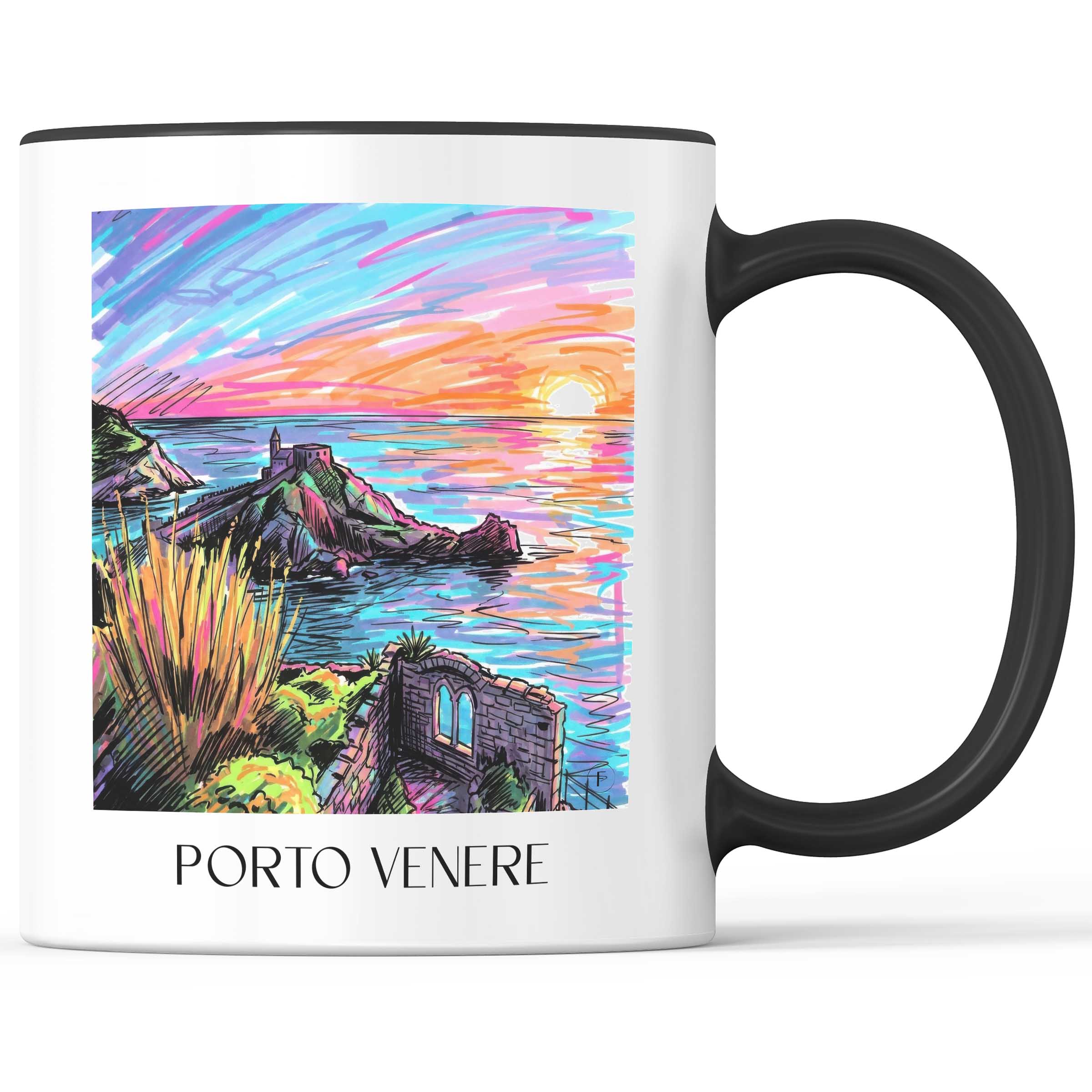 Porto Venere - Italien Becher - Kaffeetasse im Tag Graffiti Stil