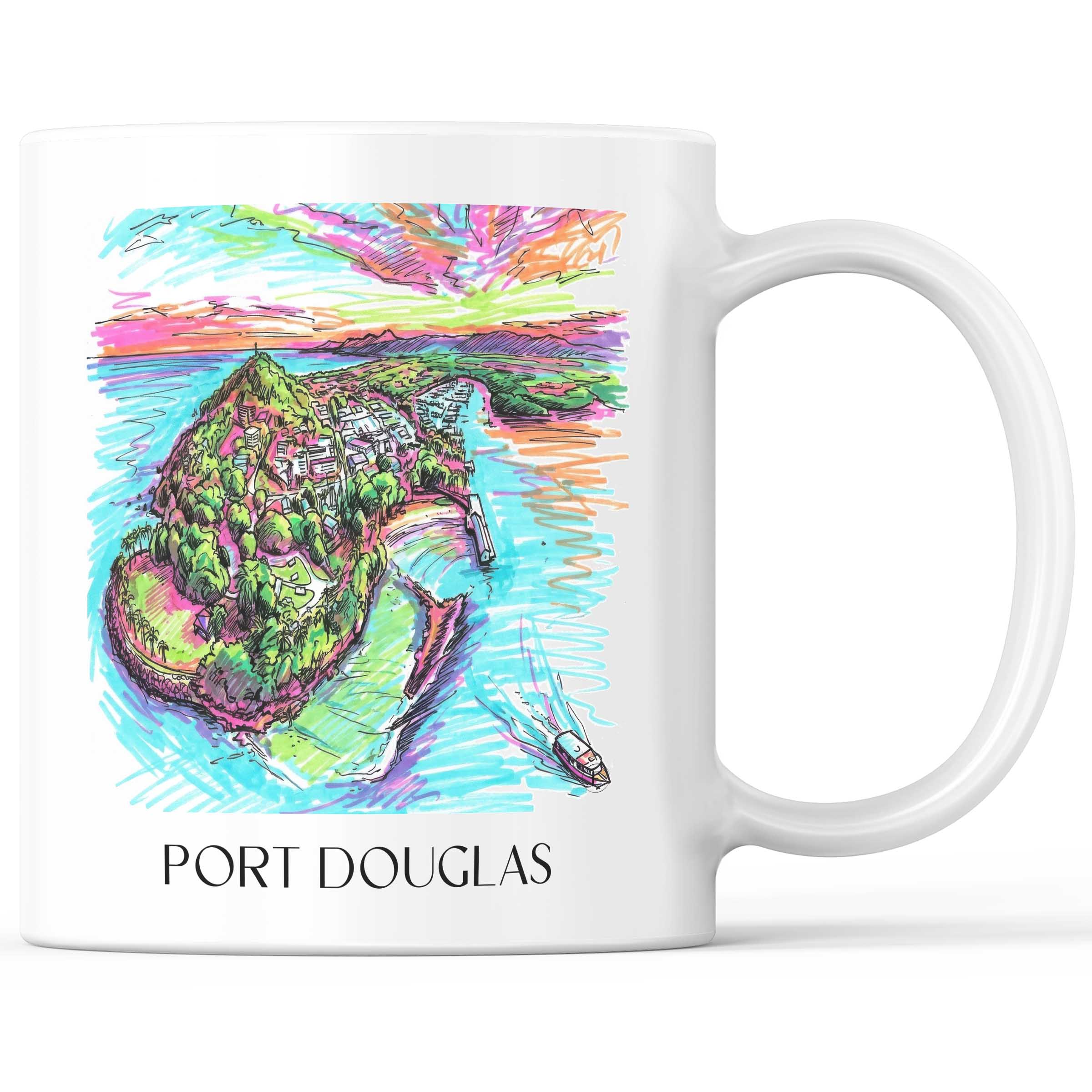 Port Douglas Kaffeebecher - Australien - Australien Becher - Kaffeetasse im Tag Graffiti Stil