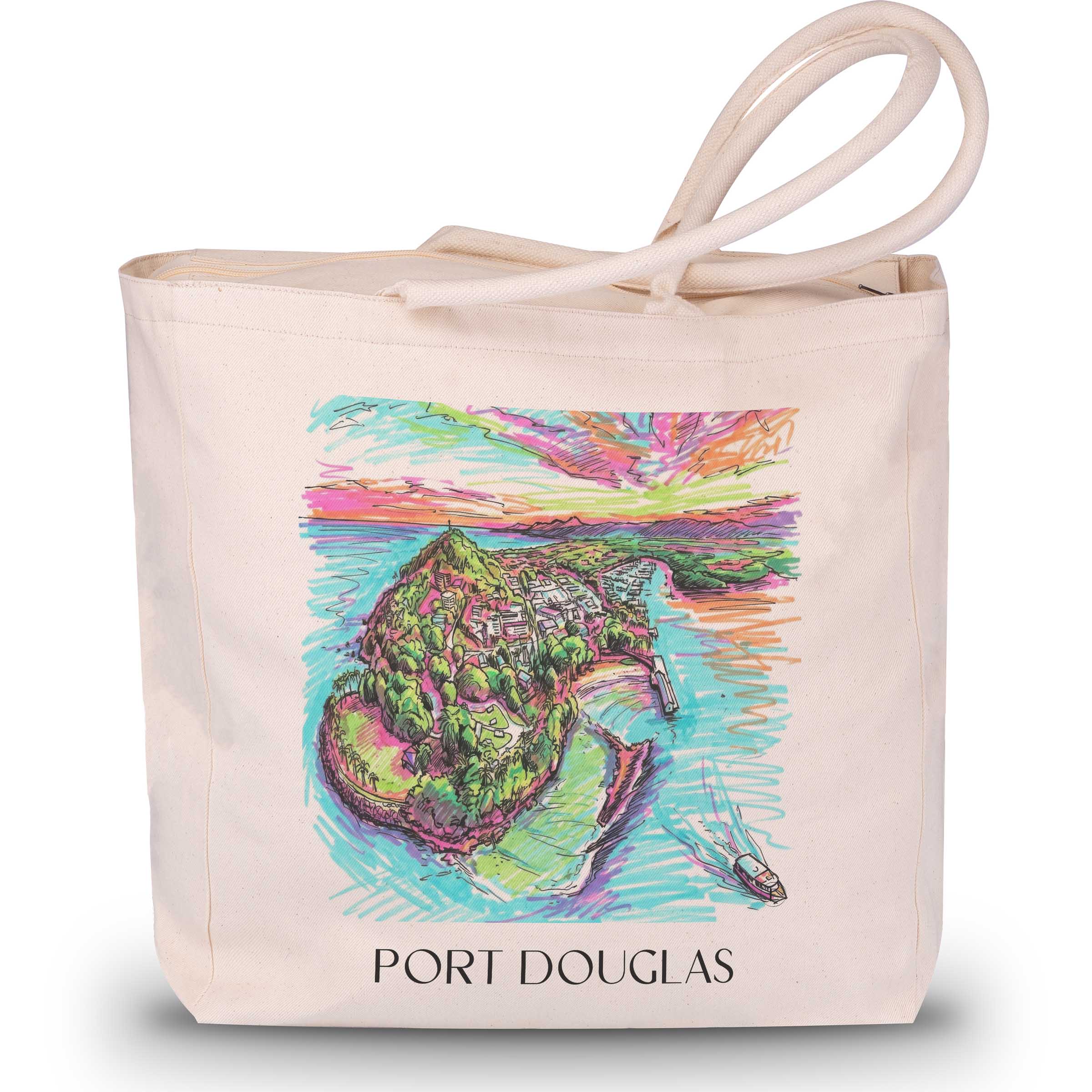Port Douglas Shopping Tasche - Australien - Australien Tote Bag - Einkaufstasche im Tag Graffiti Stil