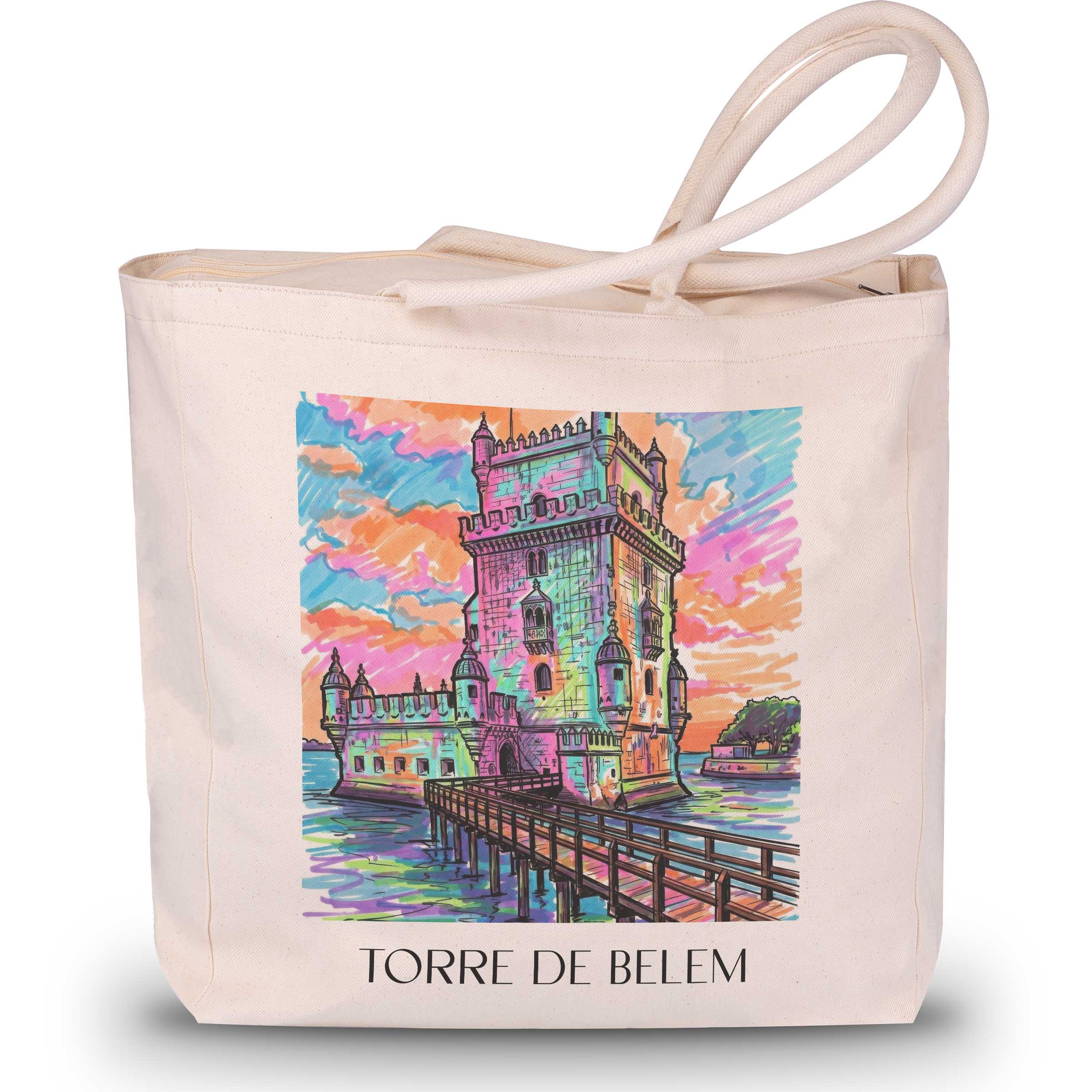 torre-de-belem-lissabon-portugal-einkaufstasche-graffiti